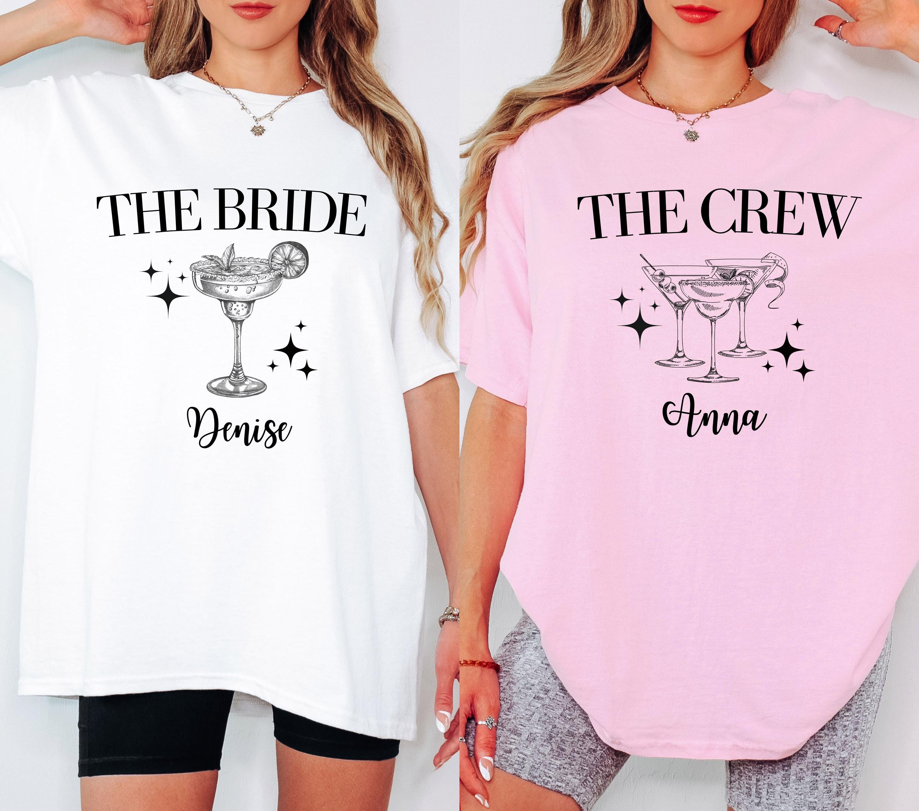 JGA T Shirt Personalisierbar, Junggesellinnenabschied Shirts, Team Braut Personalisiert, Braut Shirt mit Name, JGA Frauen, Gruppen T Shirt