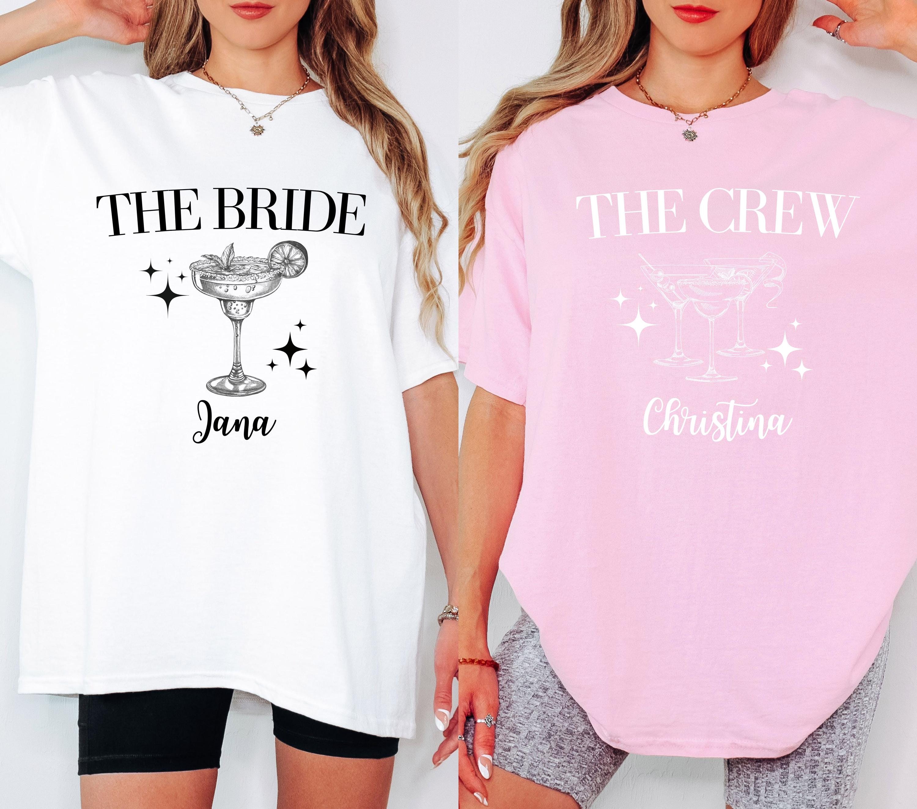 JGA T Shirt Personalisierbar, Junggesellinnenabschied Shirts, Team Braut Personalisiert, Braut Shirt mit Name, JGA Frauen, Gruppen T Shirt