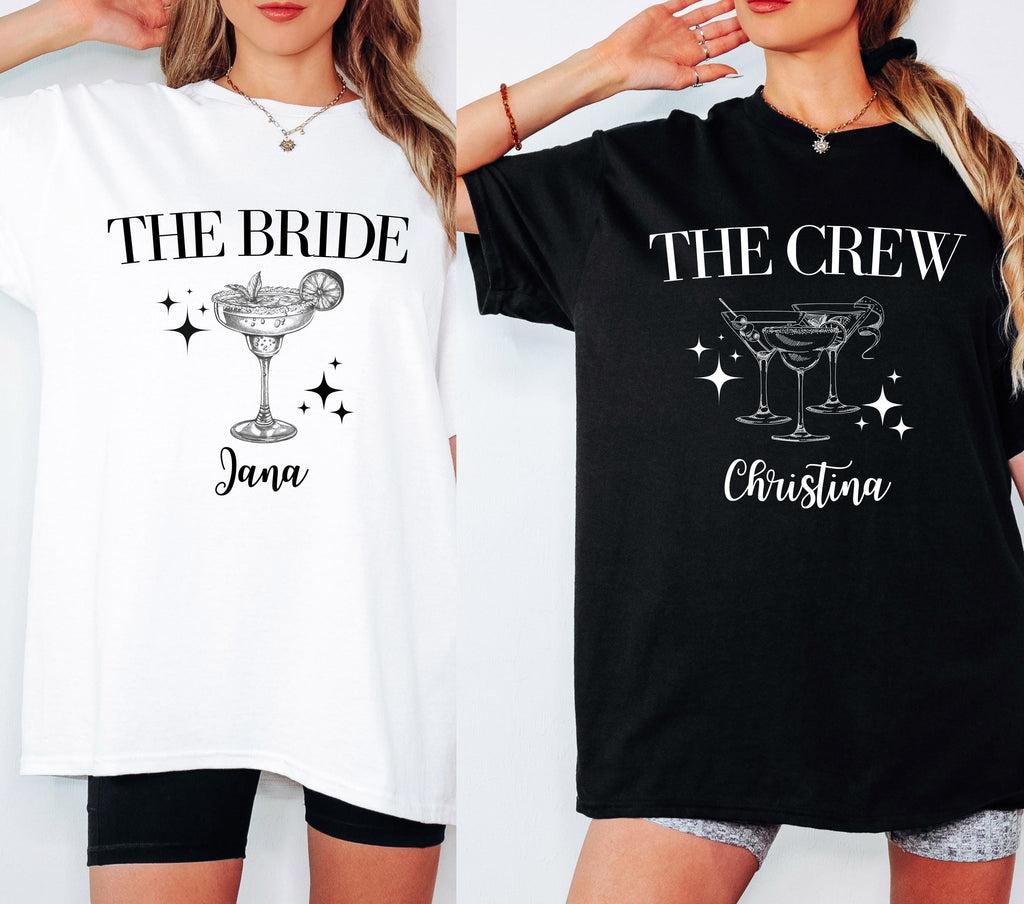 JGA T Shirt Personalisierbar, Junggesellinnenabschied Shirts, Team Braut Personalisiert, Braut Shirt mit Name, JGA Frauen, Gruppen T Shirt