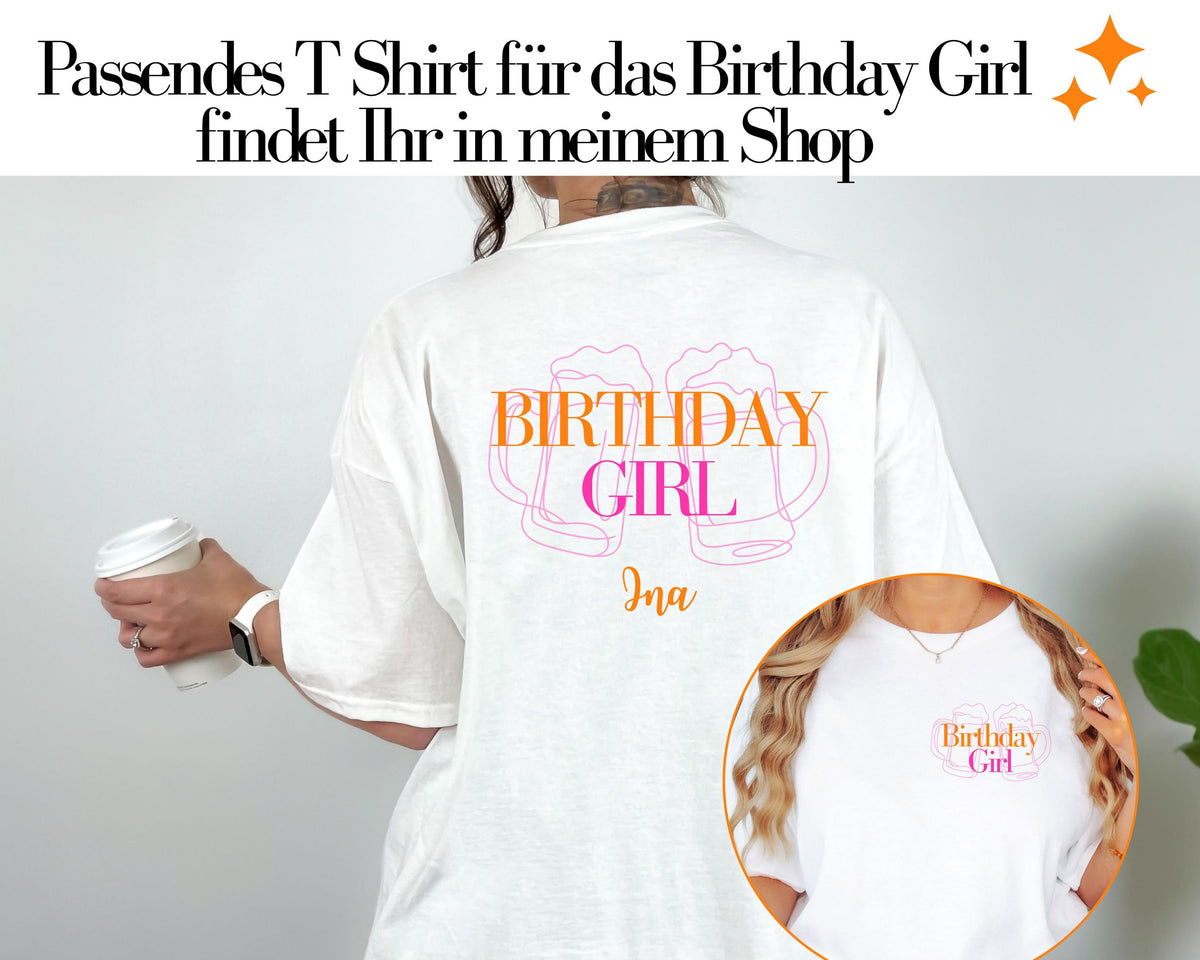 Geburtstag T Shirt, Backprint, Birthday Crew, personalisiert, Party Shirts, Bier Shirt, Sauf T Shirt, Gruppenshirt, Geburtstag Gruppe, Crew
