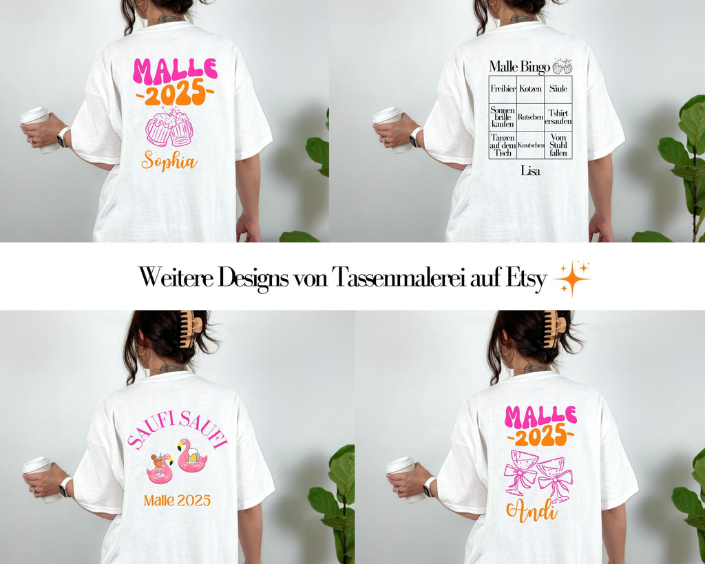 Malle Shirt, Malle Bingo, Backprint, Gruppenshirt, Malle Shirts, Malle TShirts, personalisiert, Mallorca Shirts, Sekt Shirt, Sauf T Shirt 25