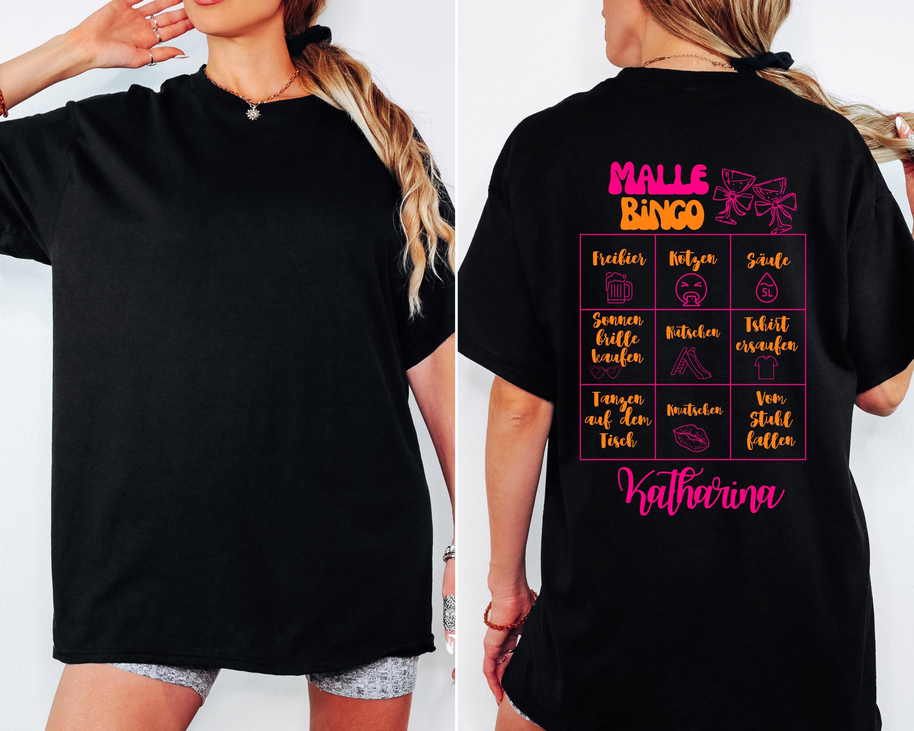 Malle Shirt, Malle Bingo, Backprint, Gruppenshirt, Malle Shirts, Malle TShirts, personalisiert, Mallorca Shirts, Sekt Shirt, Sauf T Shirt 25