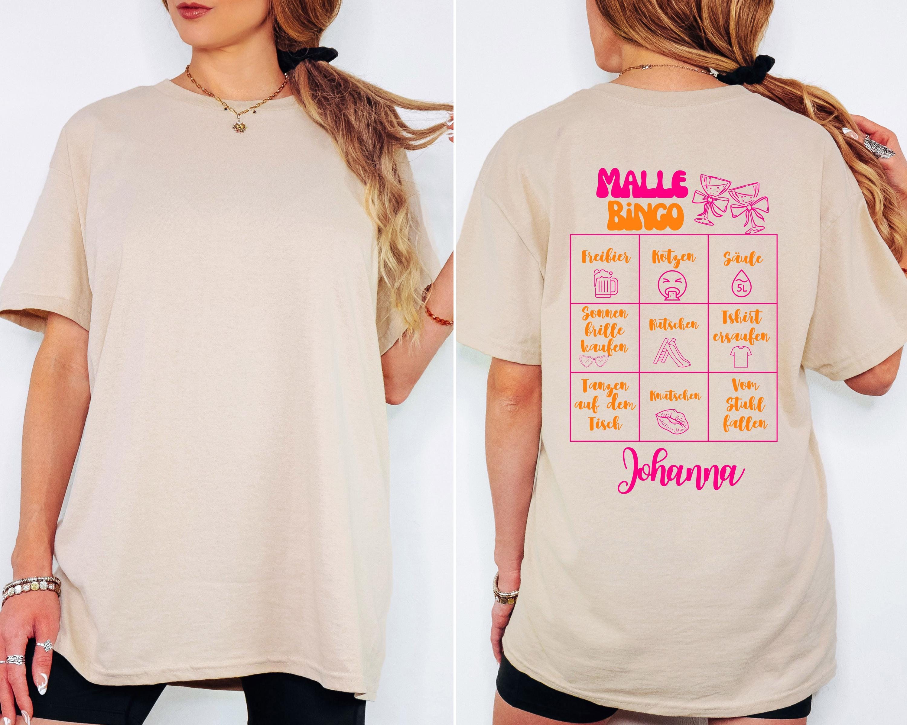Malle Shirt, Malle Bingo, Backprint, Gruppenshirt, Malle Shirts, Malle TShirts, personalisiert, Mallorca Shirts, Sekt Shirt, Sauf T Shirt 25