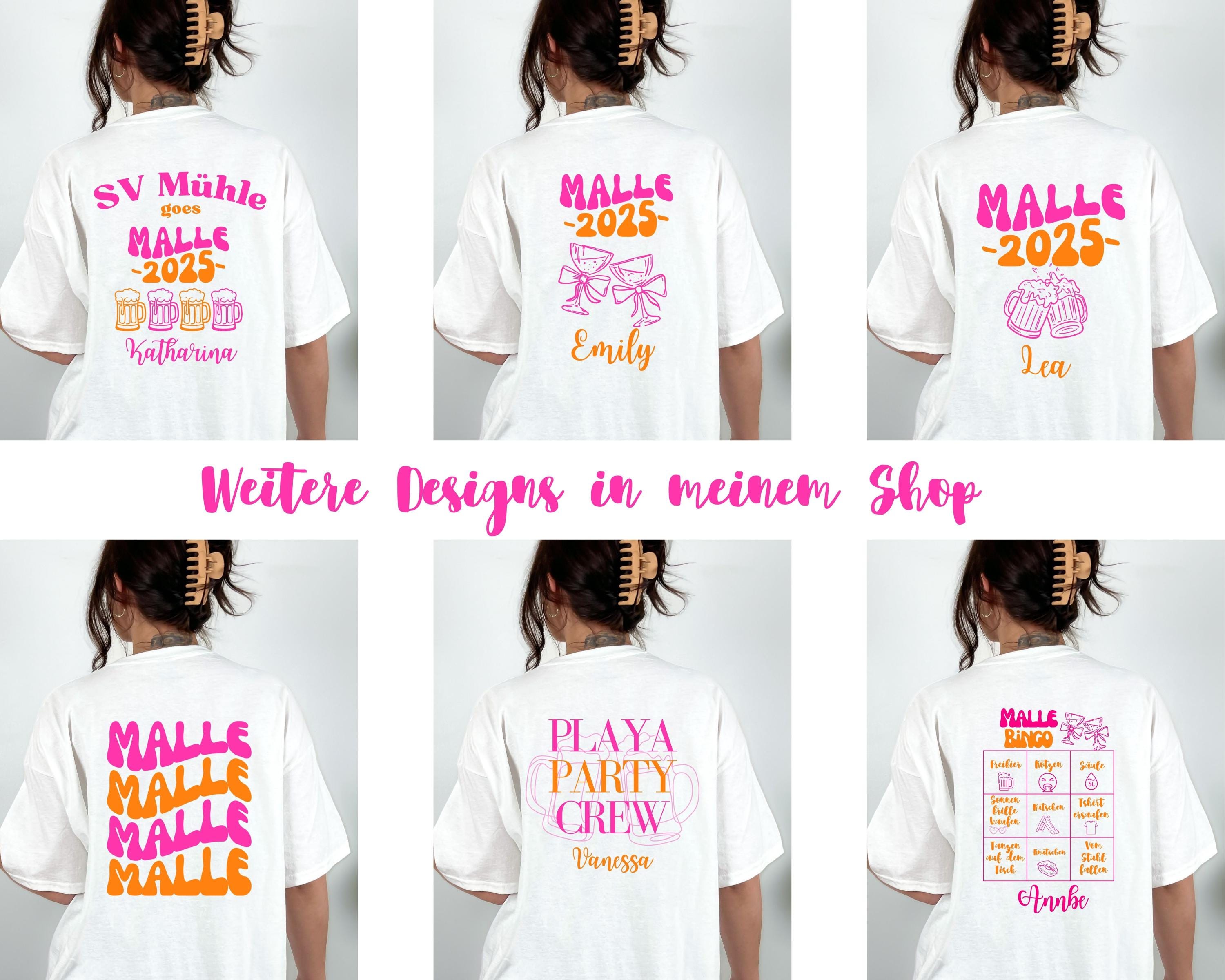 Malle Shirt, es eskaliert eh, Backprint, Malle 2026, Malle T Shirt, Mallorca Shirts, Bier Shirt, Sauf T Shirt, Gruppenshirt, lustig, bunt
