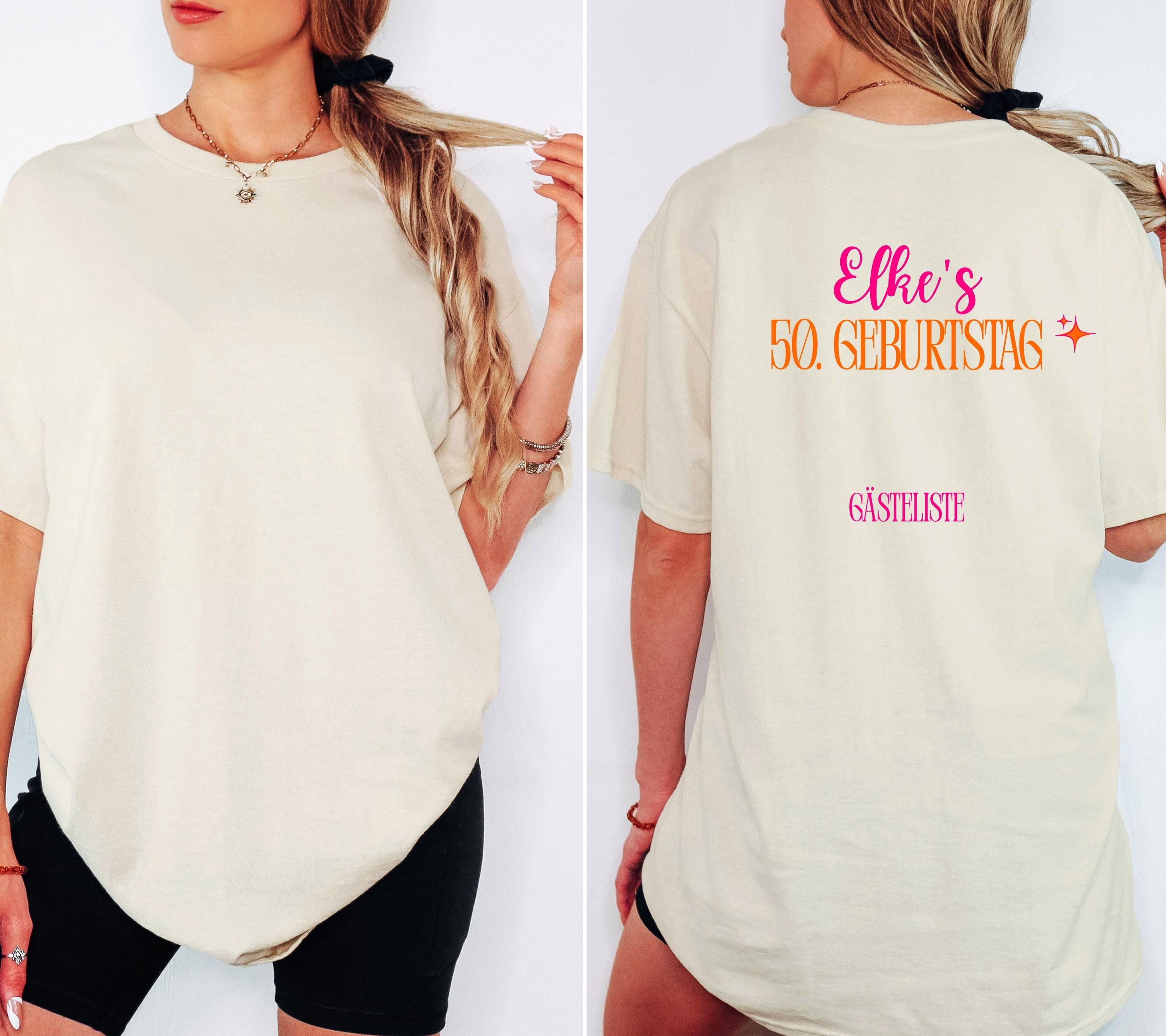 Geburtstagsshirt, Gästeliste, Unterschriften, zum Unterschreiben, personalisiert, Party T Shirt, Geburtstag, Geschenkidee, Backprint, Feier