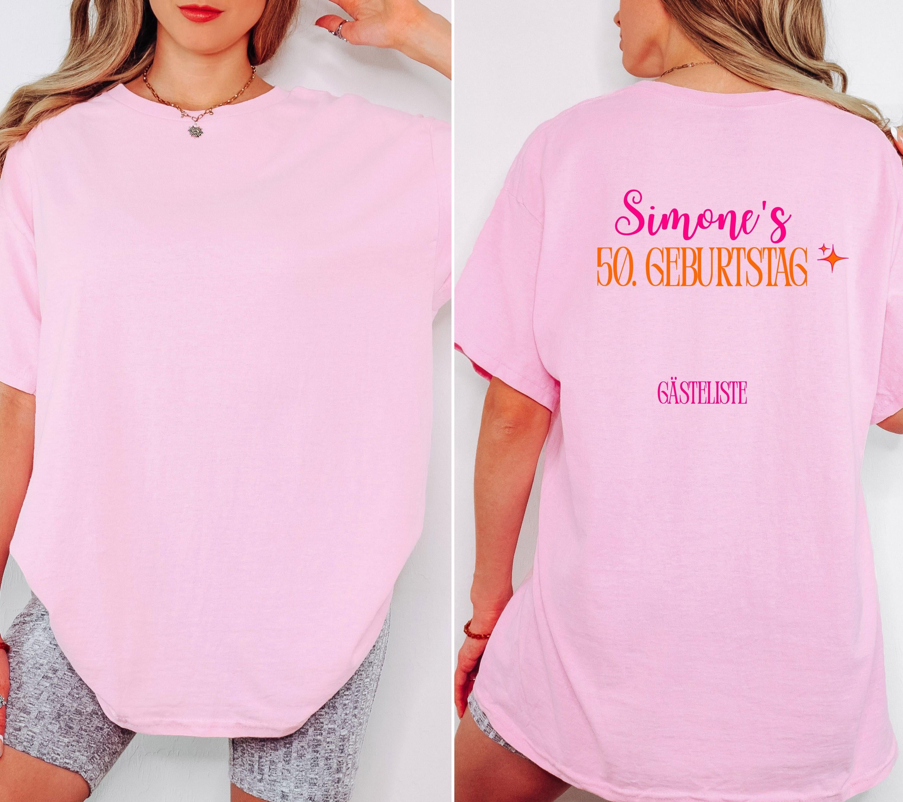 Geburtstagsshirt, Gästeliste, Unterschriften, zum Unterschreiben, personalisiert, Party T Shirt, Geburtstag, Geschenkidee, Backprint, Feier