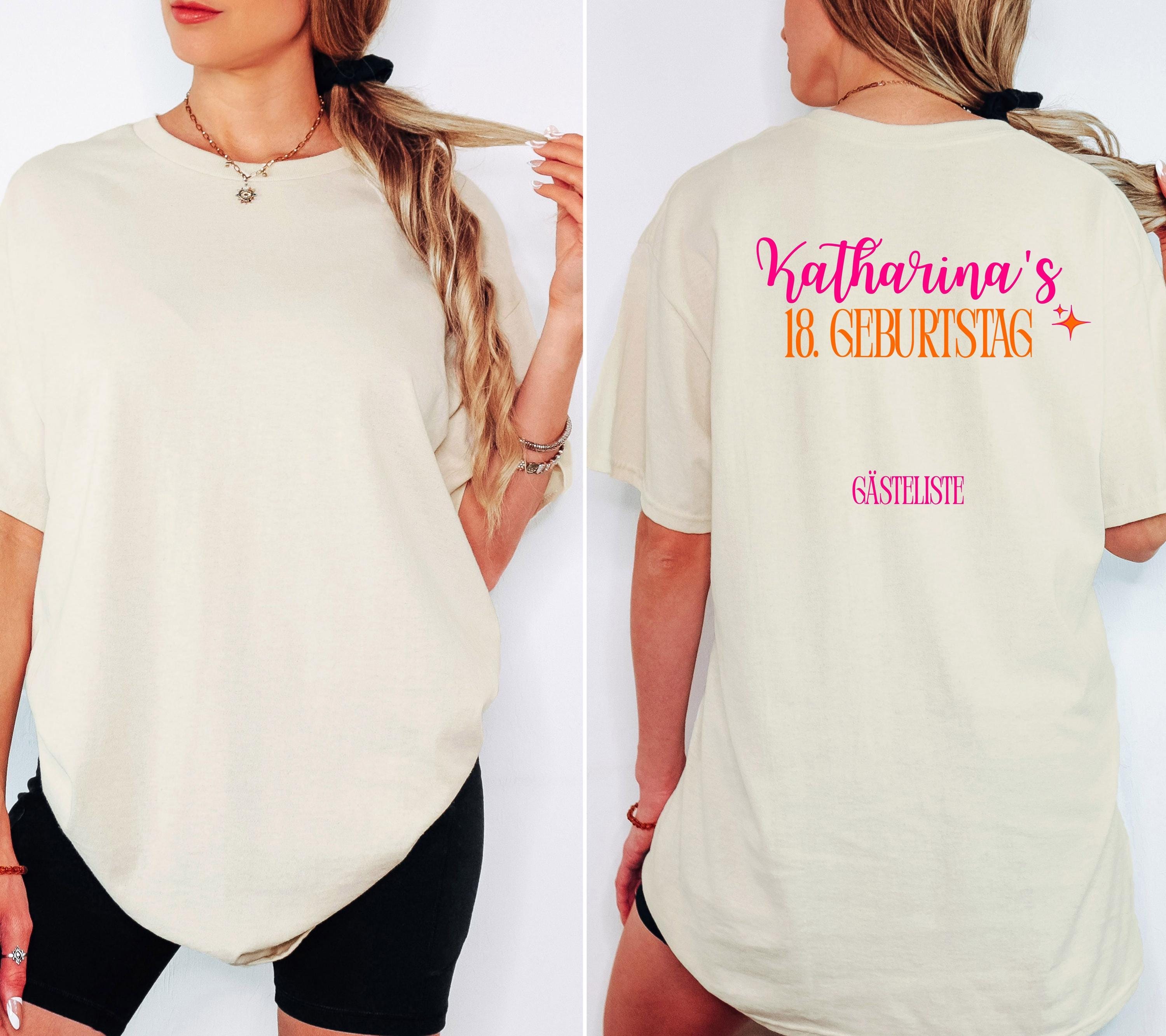 Geburtstag Shirt, Gästeliste, Unterschriften, zum Unterschreiben, personalisiert, Party T Shirt, Geburtstag, Geschenkidee, Backprint, Feier