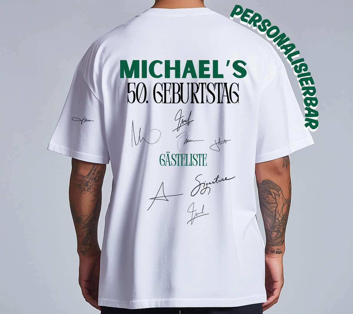 Geburtstag Shirt, Gästeliste, Unterschriften, zum Unterschreiben, personalisiert, Party T Shirt, Geburtstagsgeschenk Mann, Geschenkidee