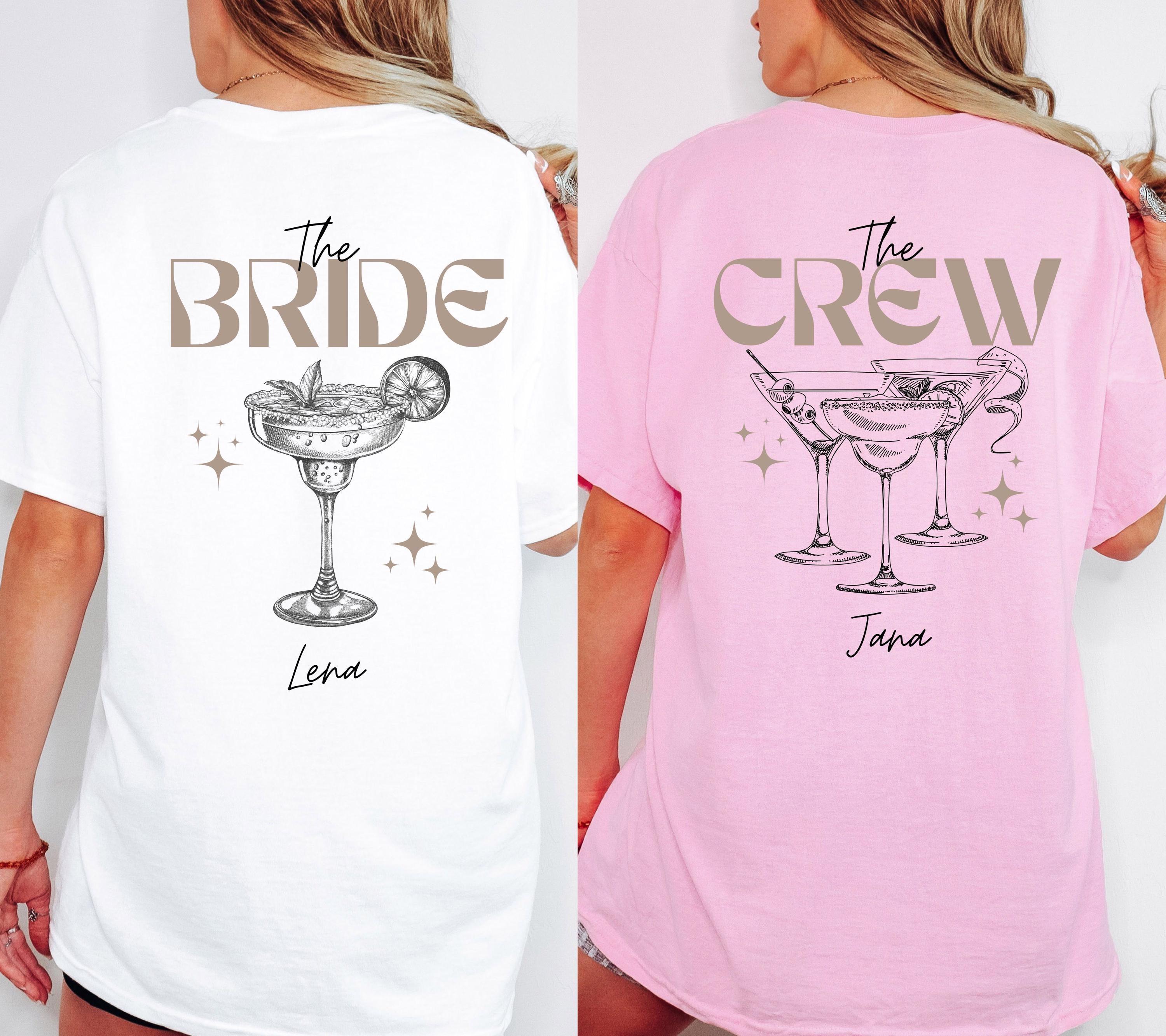 JGA T Shirt, Junggesellinnenabschied Shirts, personalisiert, Braut, Team T Shirt, Braut Shirt, JGA Frauen, Gruppen T Shirt, Backprint, Crew