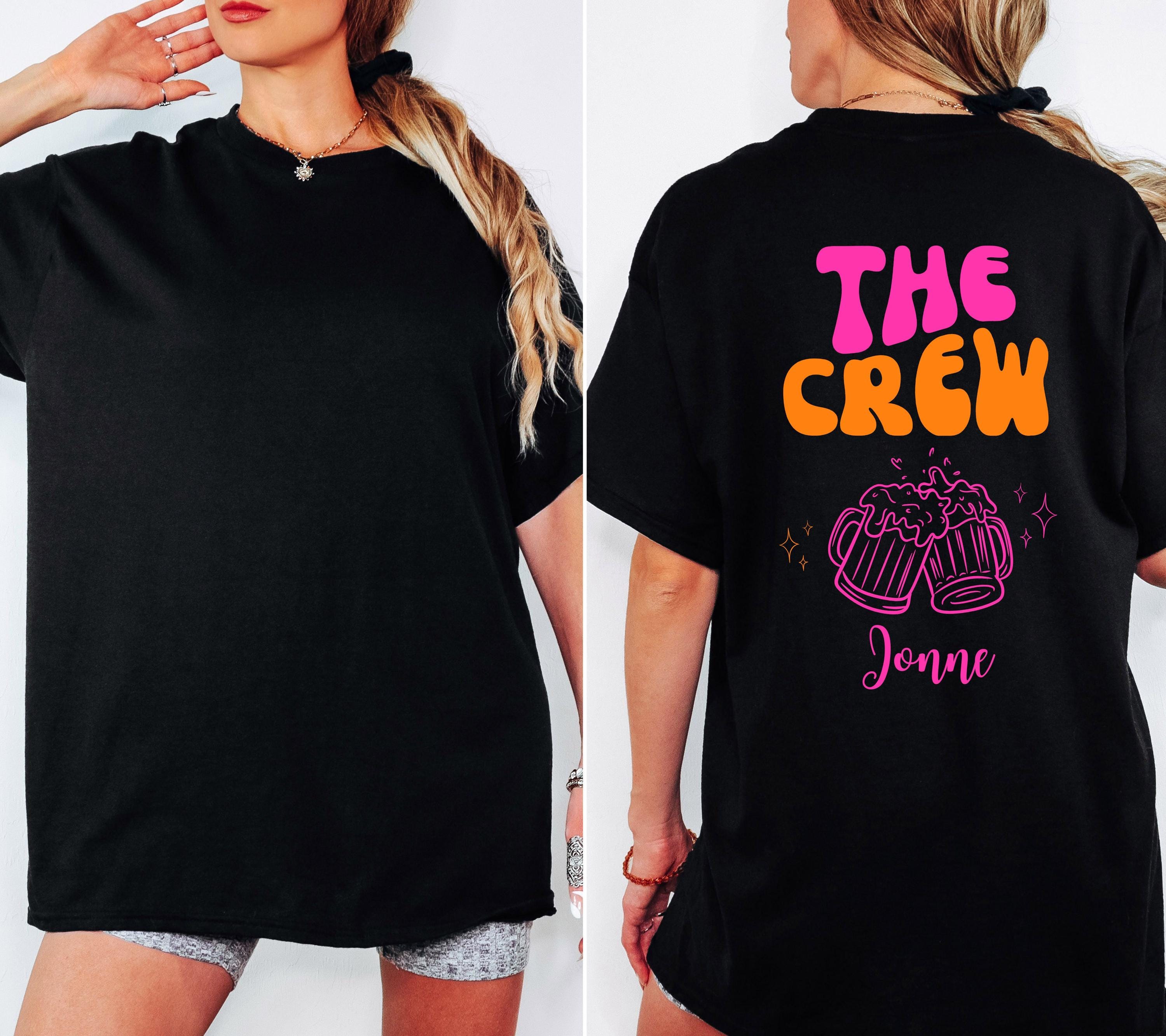 JGA Shirt Personalisierbar, Junggesellinnenabschied Shirts, Backprint, Team, Braut Shirt mit Name, JGA Frauen, GruppenShirt, Hochzeit. Bier
