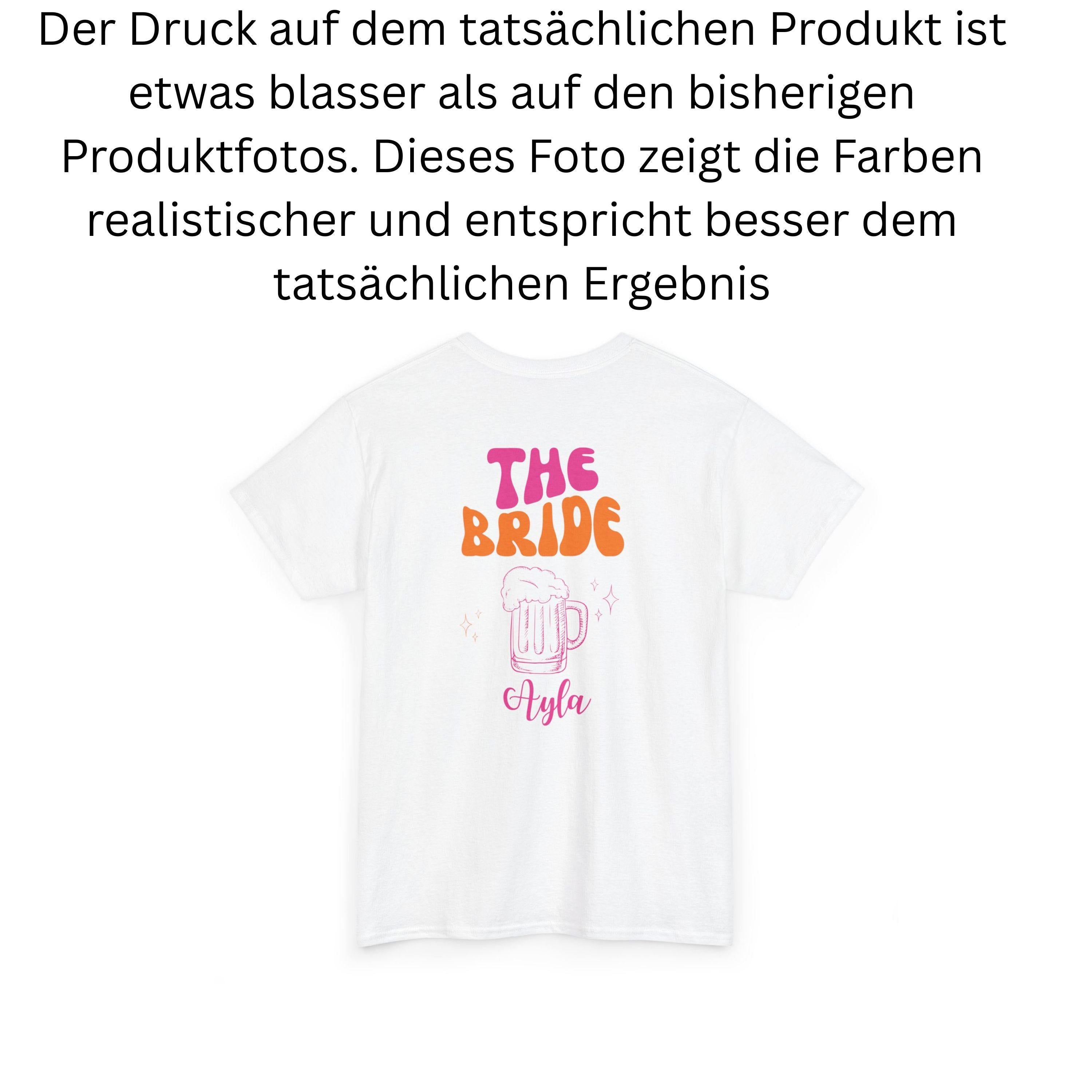 JGA Shirt Personalisierbar, Junggesellinnenabschied Shirts, Backprint, Team, Braut Shirt mit Name, JGA Frauen, GruppenShirt, Hochzeit. Bier