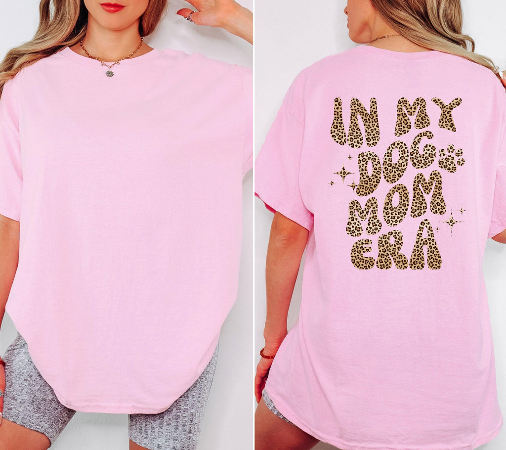 Shirt Hundemama Backprint, Hund, Dogmom Era, T Shirt Dog Mom, Geschenk Freundin, Mama, Hundeliebhaber, Hundebesitzer, Poo, Pudel, Leo Muster