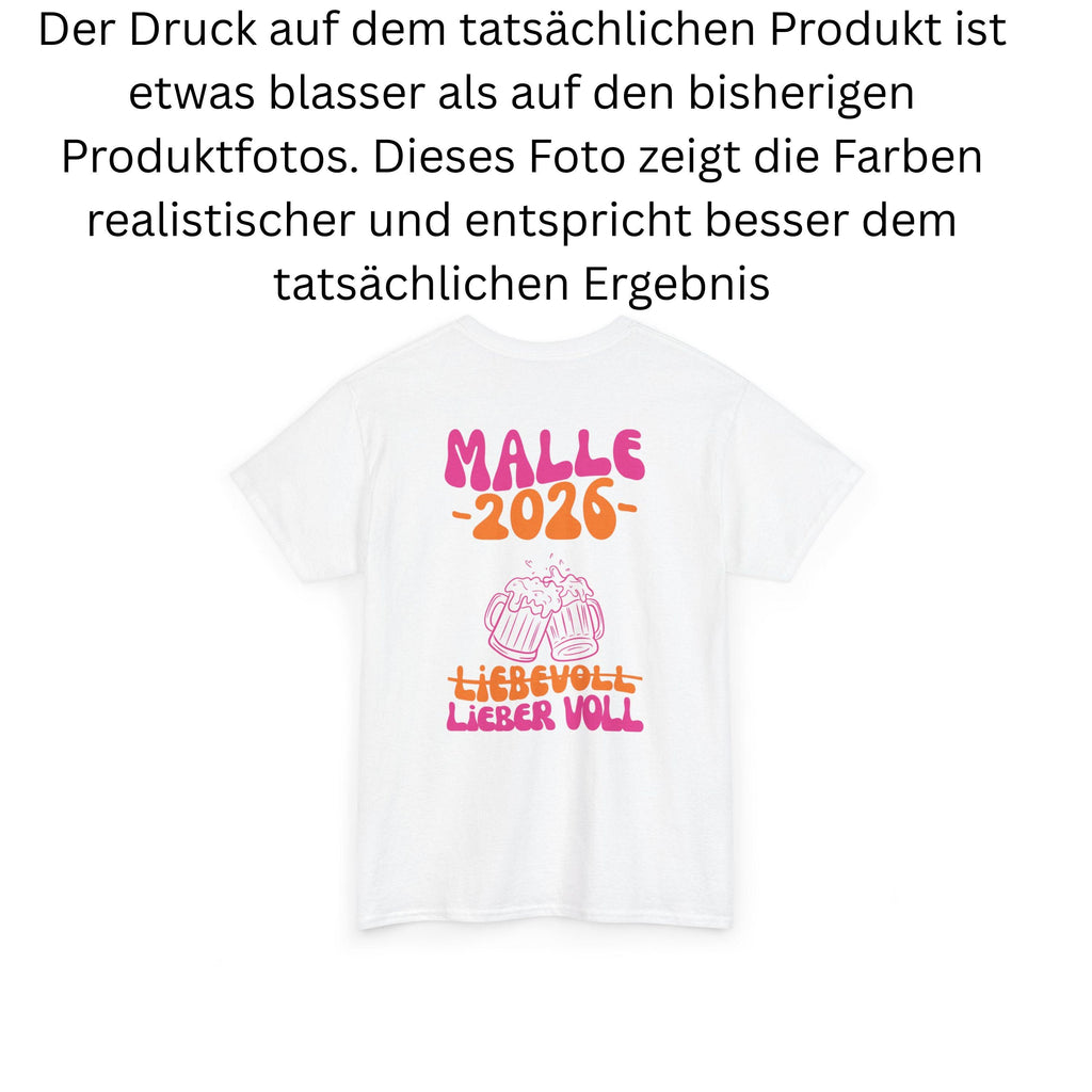 Malle Shirt, Backprint, Malle 2026, Malle Shirts, Malle T Shirt, personalisiert, Mallorca Shirts, Bier Shirt, Sauf T Shirt, Gruppenshirt