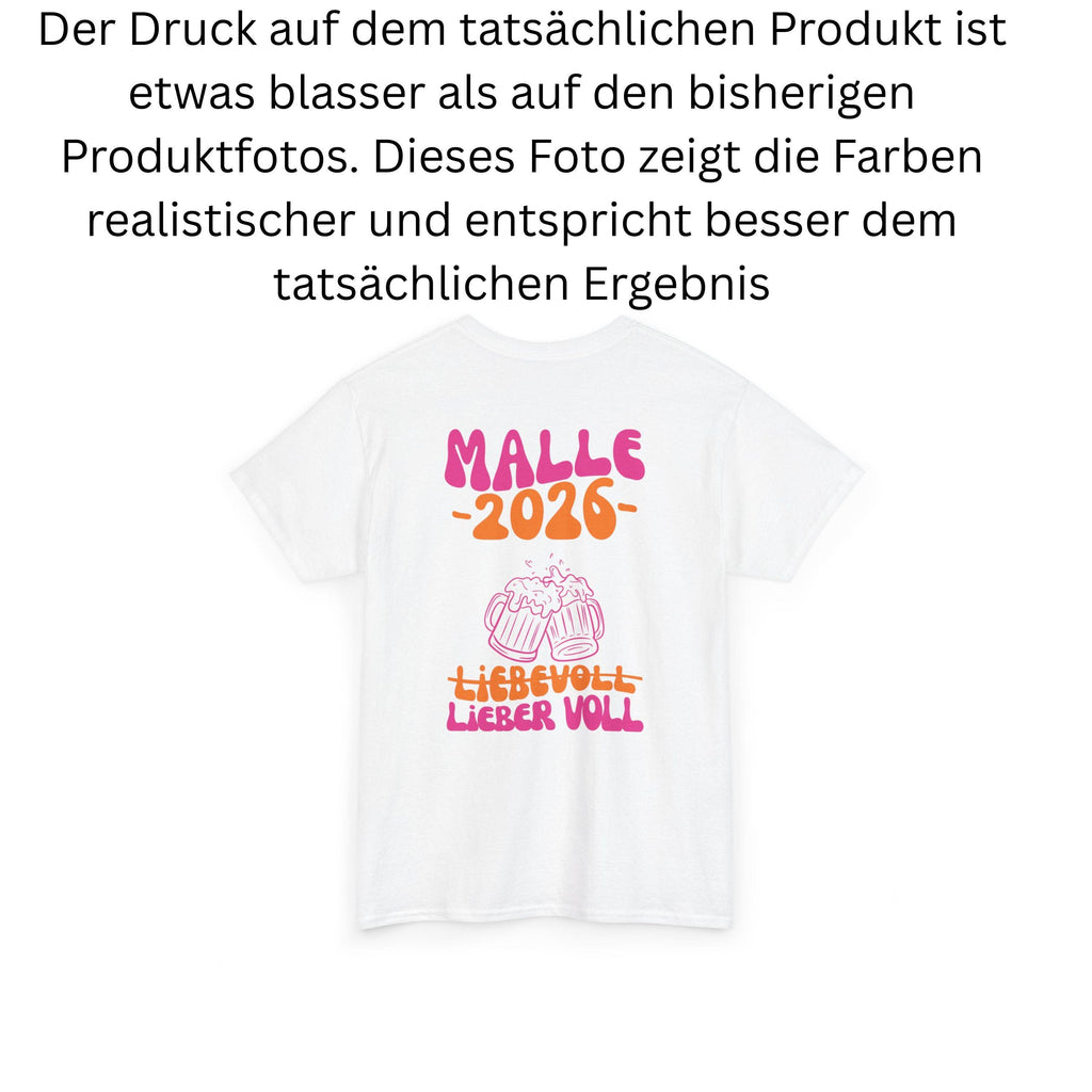 Malle Shirt, Backprint, Malle 2026, Malle Shirts, Malle T Shirt, personalisiert, Mallorca Shirts, Bier Shirt, Sauf T Shirt, Gruppenshirt
