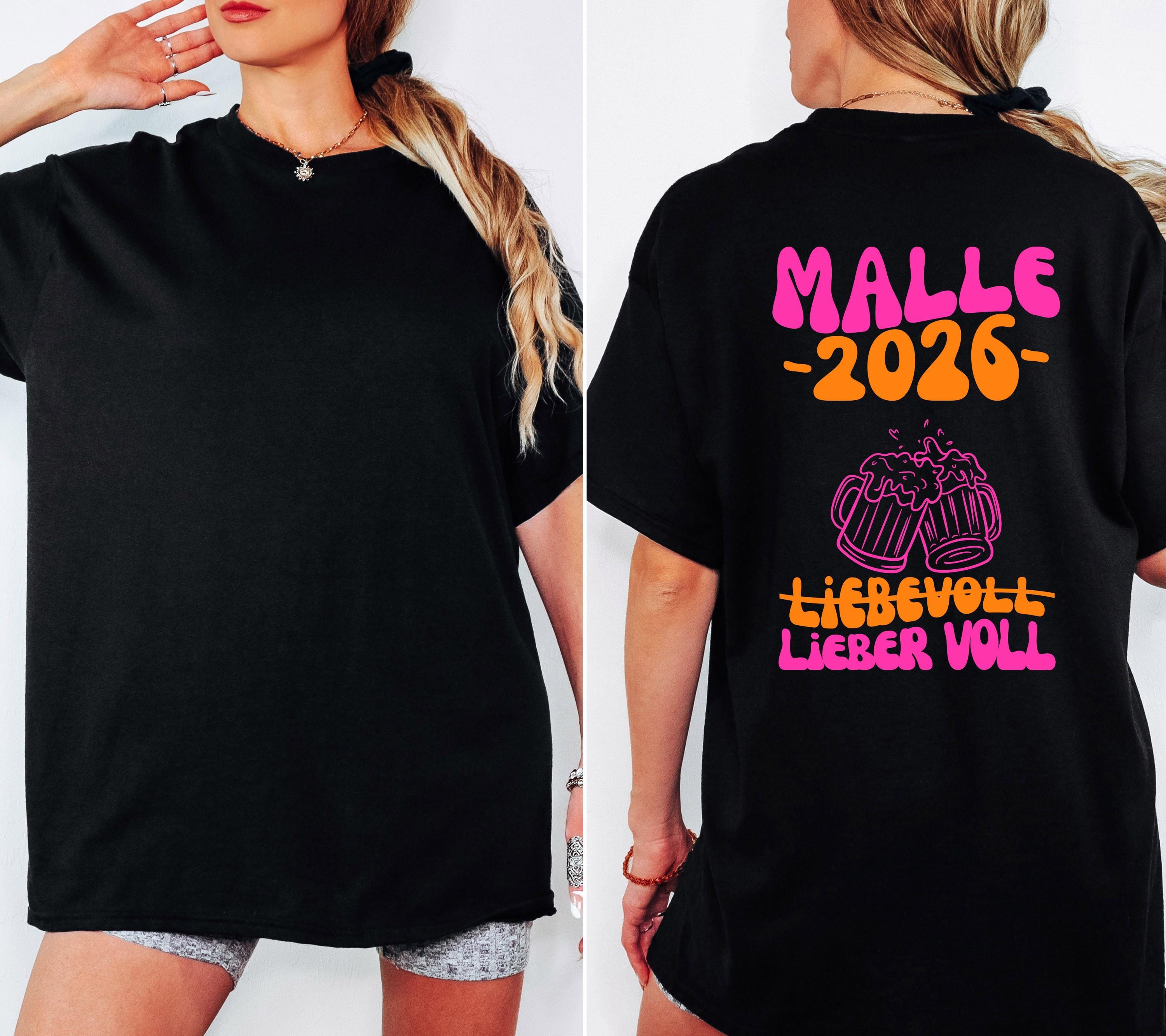 Malle Shirt, Backprint, Malle 2026, Malle Shirts, Malle T Shirt, personalisiert, Mallorca Shirts, Bier Shirt, Sauf T Shirt, Gruppenshirt