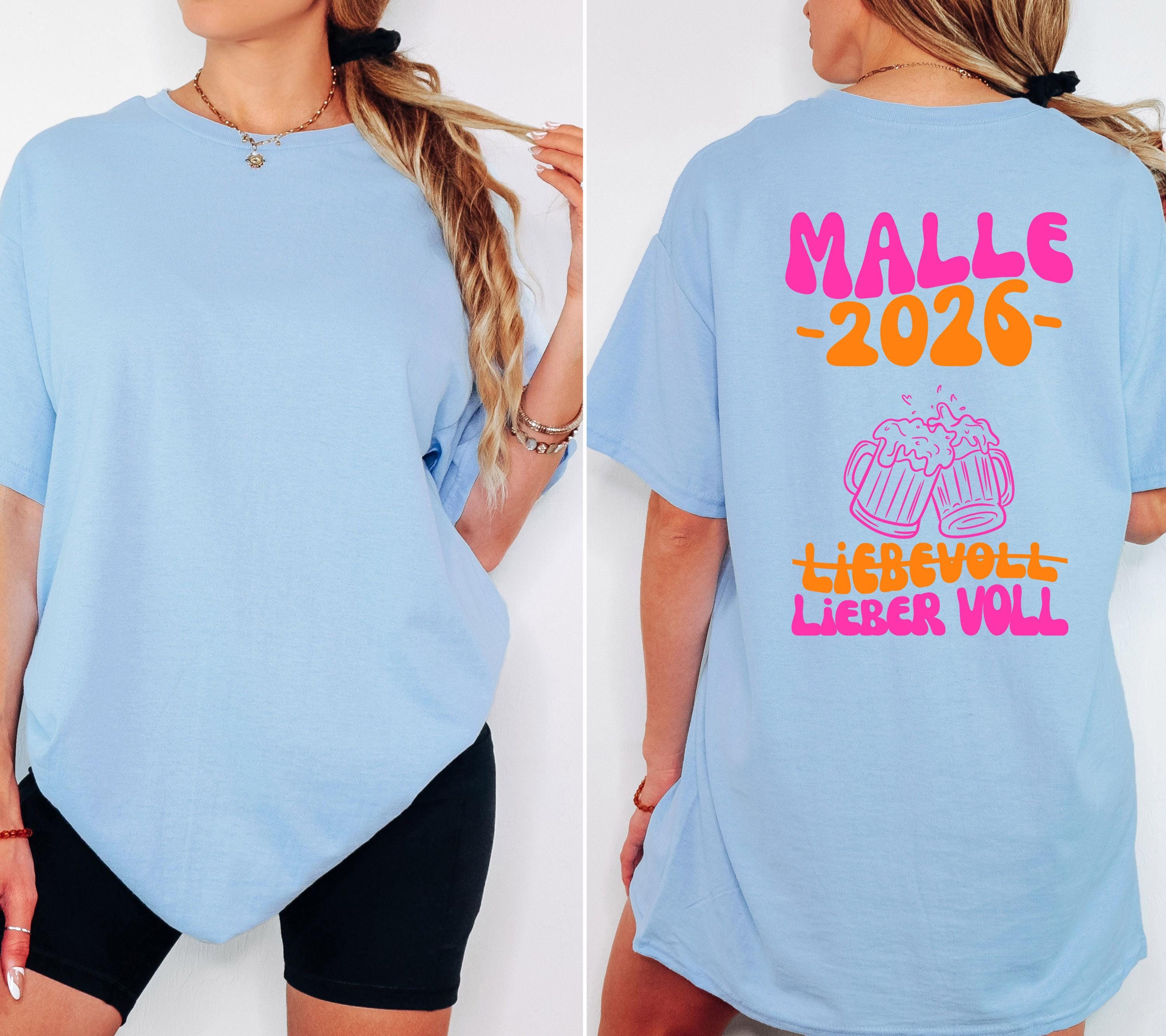 Malle Shirt, Backprint, Malle 2026, Malle Shirts, Malle T Shirt, personalisiert, Mallorca Shirts, Bier Shirt, Sauf T Shirt, Gruppenshirt