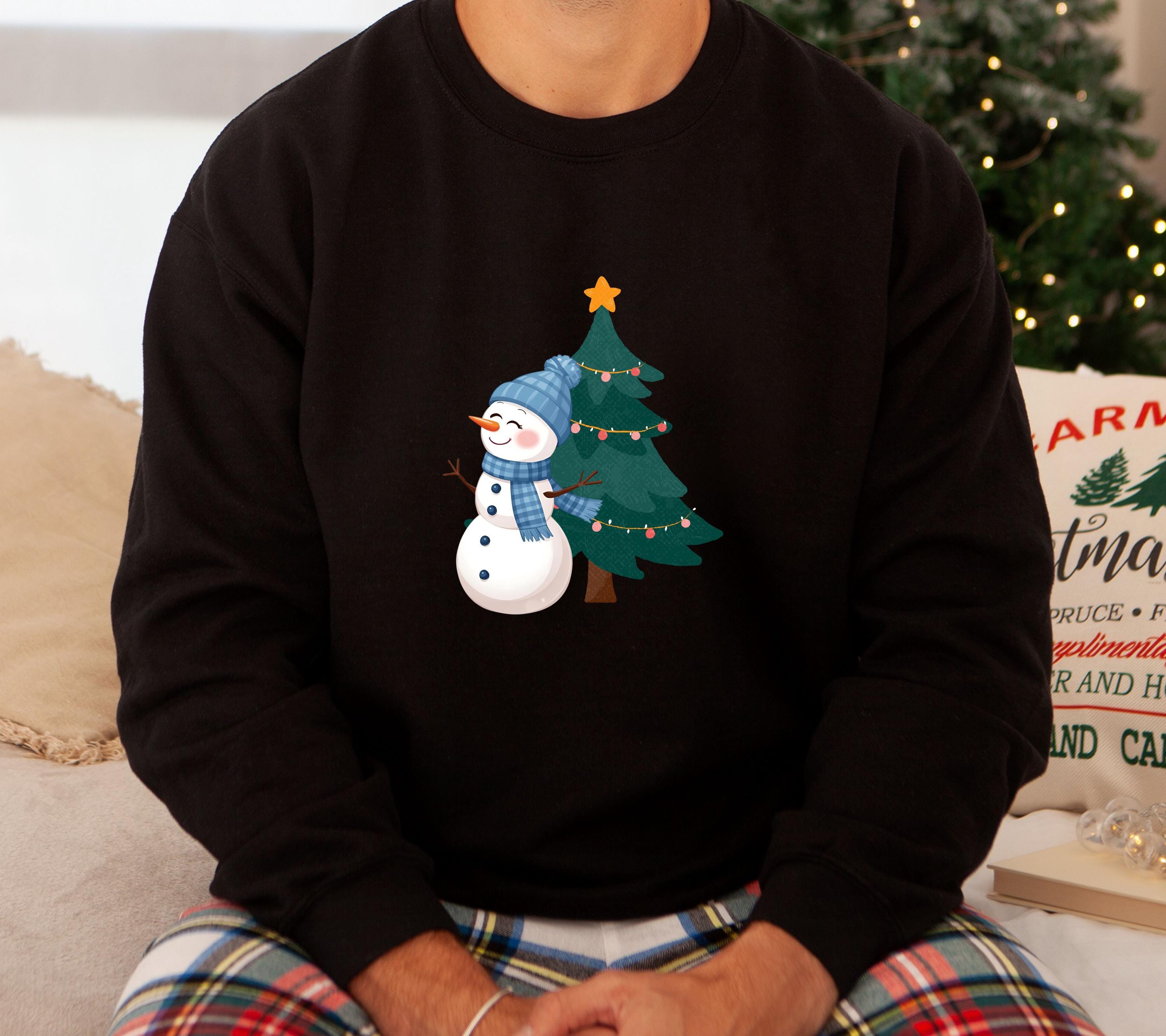 Pärchen Pullover Weihnachten, Schneemann & Frau Sweatshirt, Partner Geschenk Weihnachten, Ugly Christmas Sweater Couple, Geschenk Freund