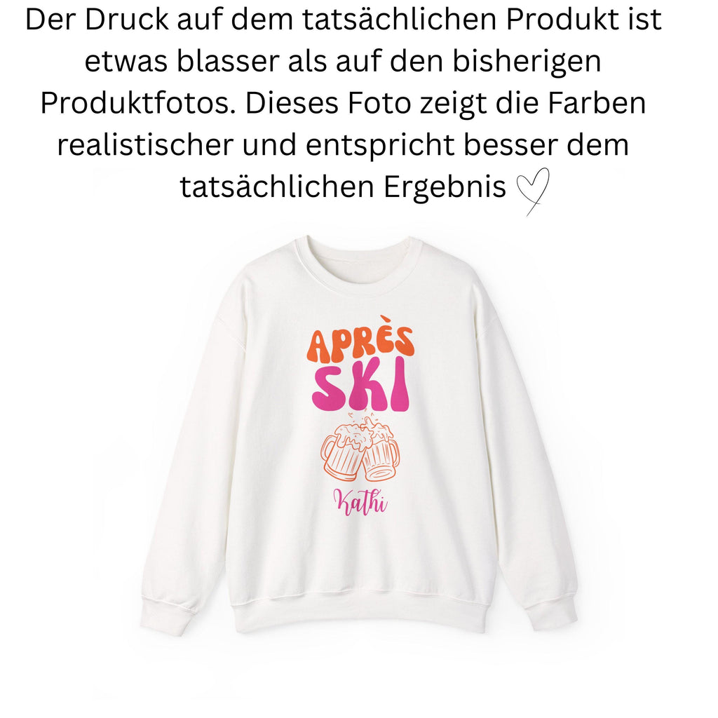 Personalisierter Apres Ski Pullover, Apres Ski Sweatshirt, Geschenk für Skifahrer, Winterurlaub, Après Ski Outfit, Hoodie, pink orange