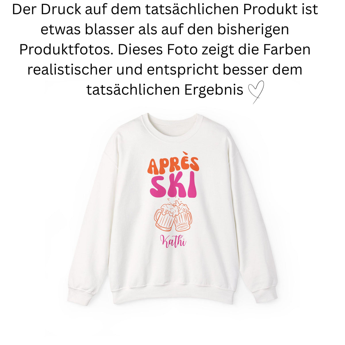 Personalisierter Apres Ski Pullover, Apres Ski Sweatshirt, Geschenk für Skifahrer, Winterurlaub, Après Ski Outfit, Hoodie, pink orange
