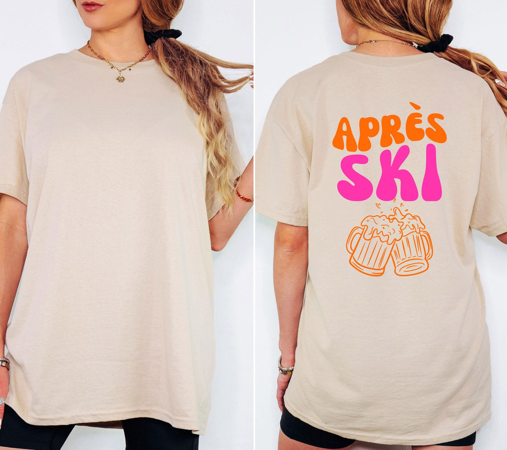 Apres Ski Shirt Unisex – Lustiges Ski TShirt Winterurlaub Skihütte – Après Ski Print Outfit Snowboard Party Bier - JGA Damen - Gruppenshirt