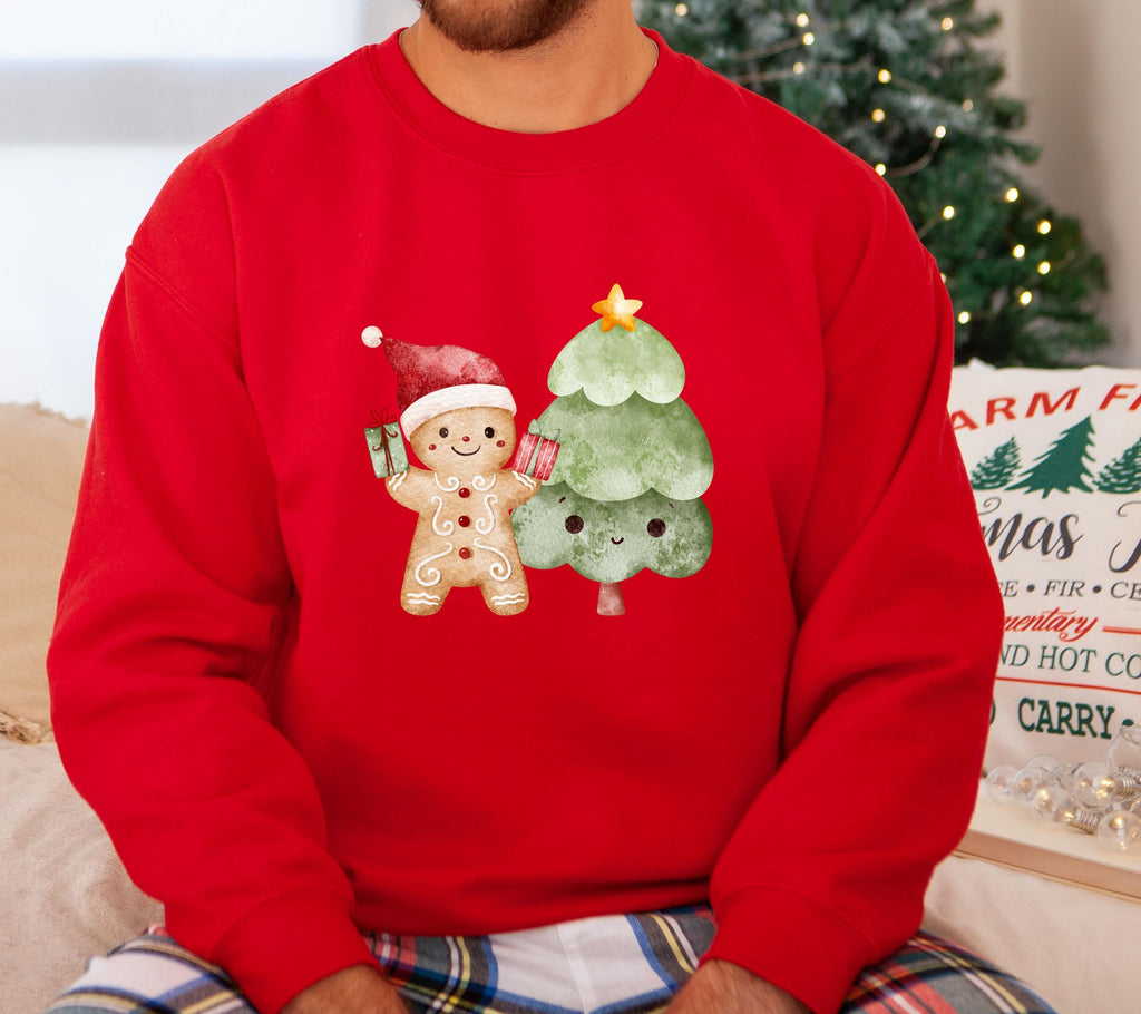 Pärchen Pullover Weihnachten, Lebkuchenmann & Frau Sweatshirt, Partner Geschenk Weihnachten, Matching Christmas Sweater Couple, Geschenkidee