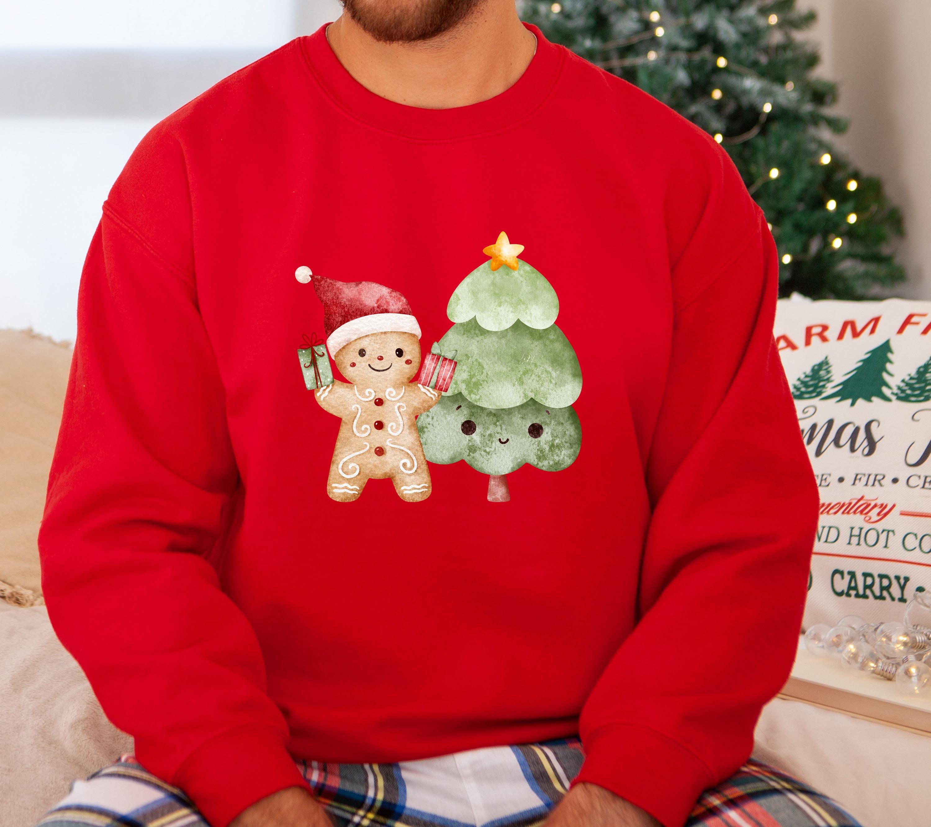 Pärchen Pullover Weihnachten, Lebkuchenmann & Frau Sweatshirt, Partner Geschenk Weihnachten, Matching Christmas Sweater Couple, Geschenkidee