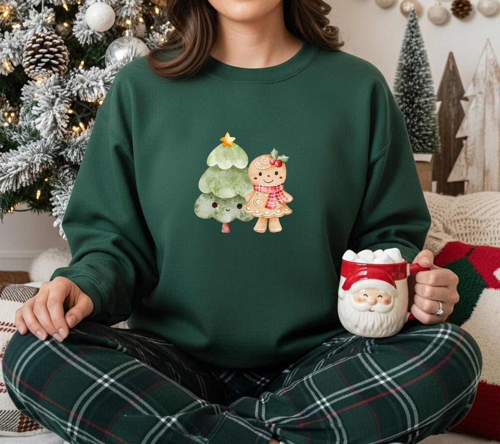 Pärchen Pullover Weihnachten, Lebkuchenmann & Frau Sweatshirt, Partner Geschenk Weihnachten, Matching Christmas Sweater Couple, Geschenkidee