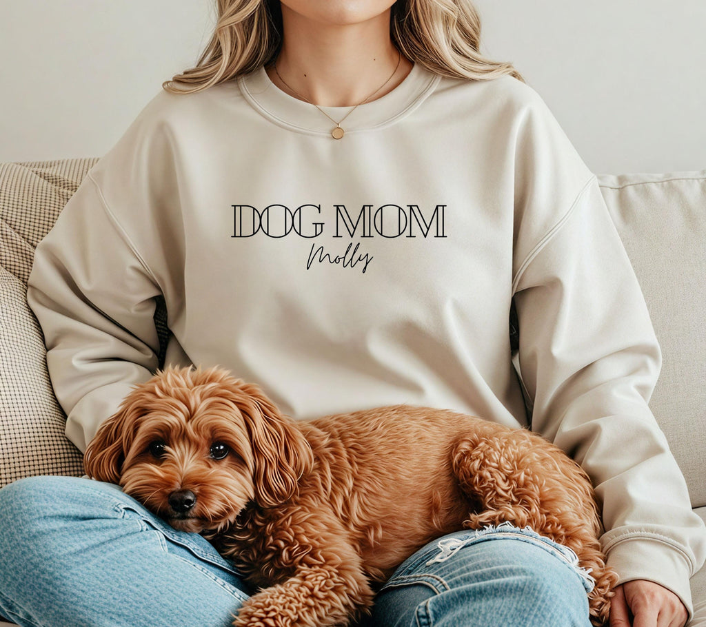 Pullover Dog Mom, In My Dog mom Era, Pulli Hundeliebhaber Geschenk Freundin, Hundebesitzer, Hundemama, Weihnachten, Geschenkidee, Hundename