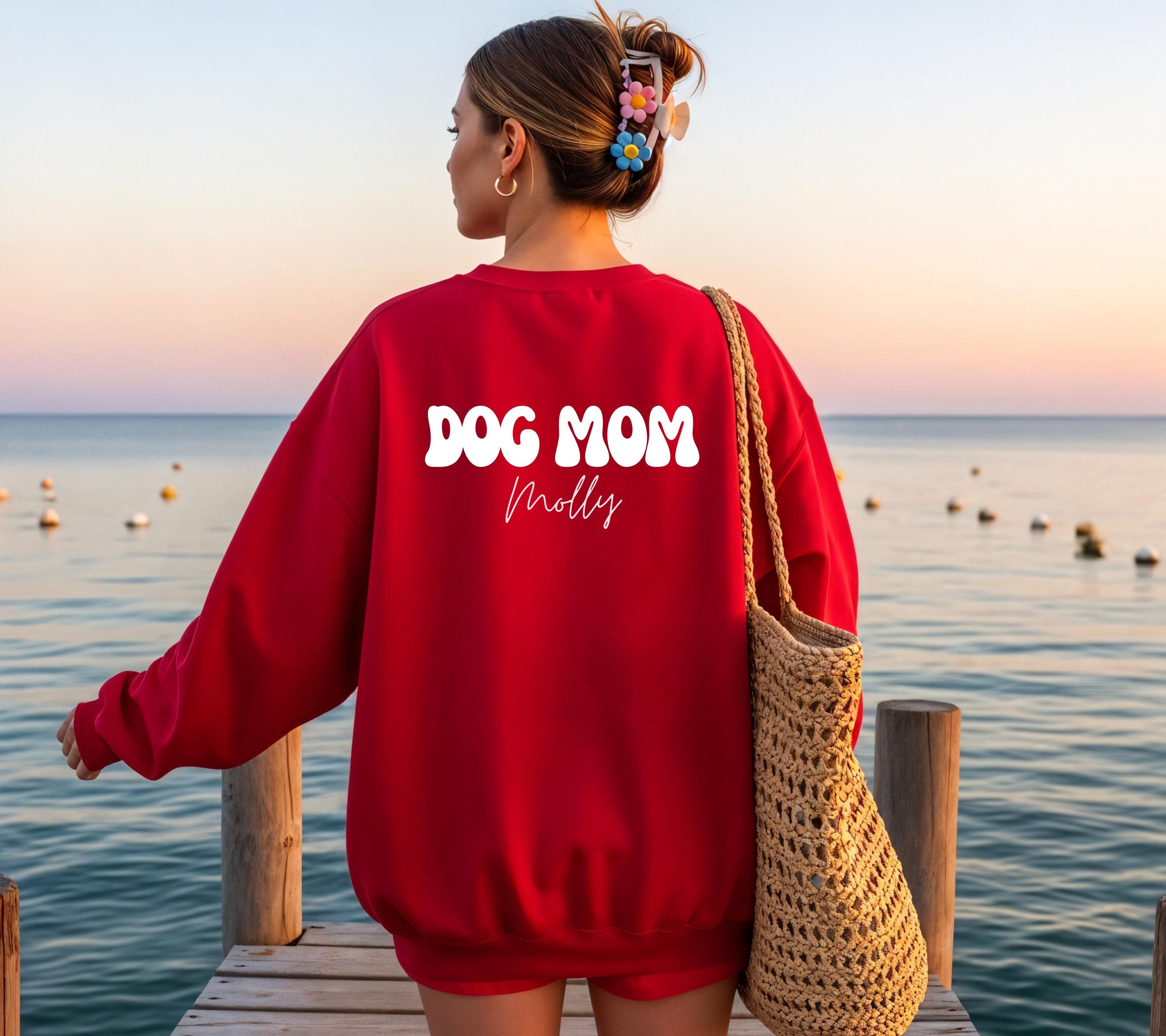 Hundemama Pullover pink rot, Backprint, Dog Mom, Pulli Hundeliebhaber, Sweater Hund, Geschenk Freundin, Hundebesitzer, Weihnachtsgeschenk