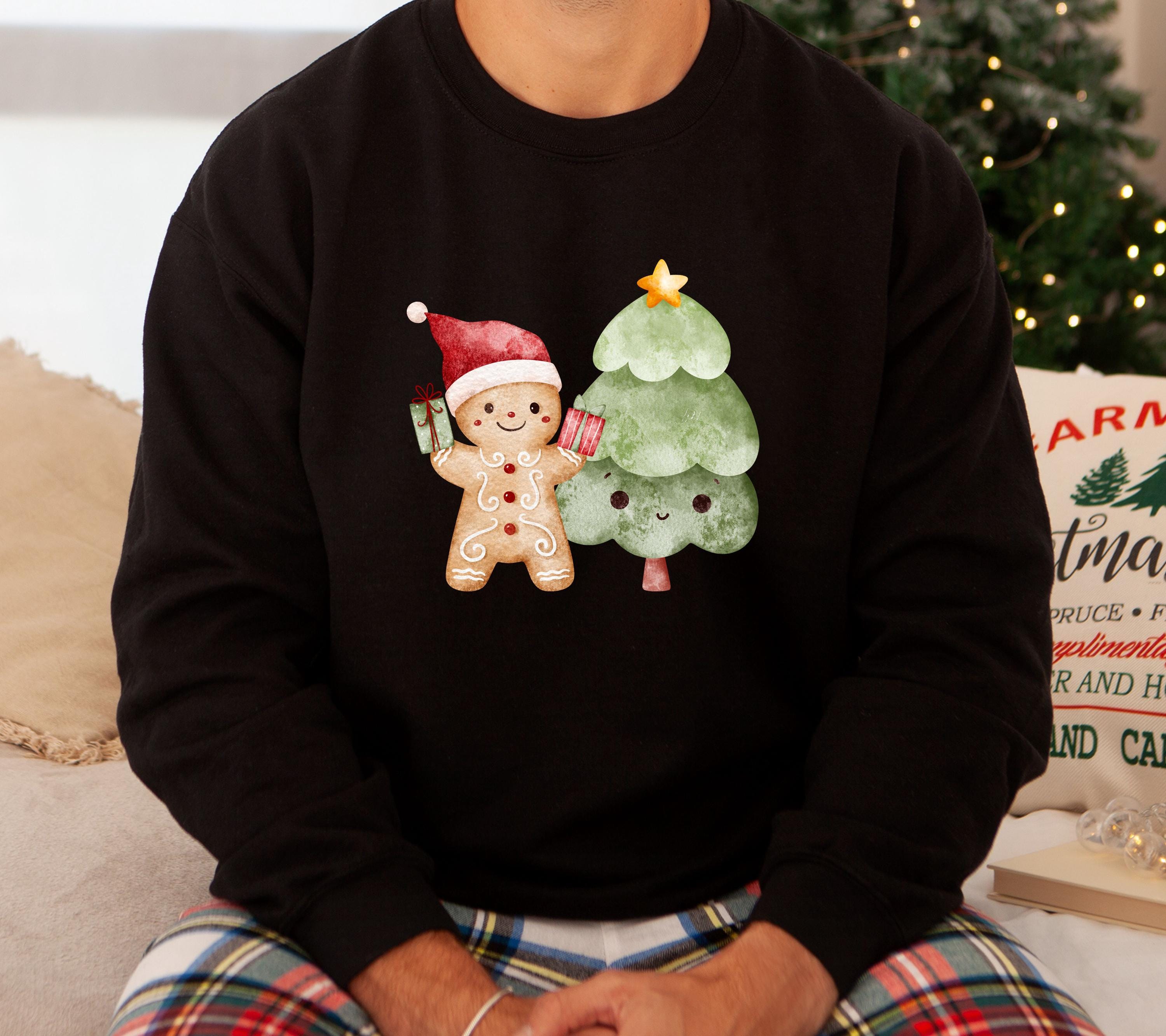 Pärchen Pullover Weihnachten, Lebkuchenmann & Frau Sweatshirt, Partner Geschenk Weihnachten, Matching Christmas Sweater Couple, Geschenkidee