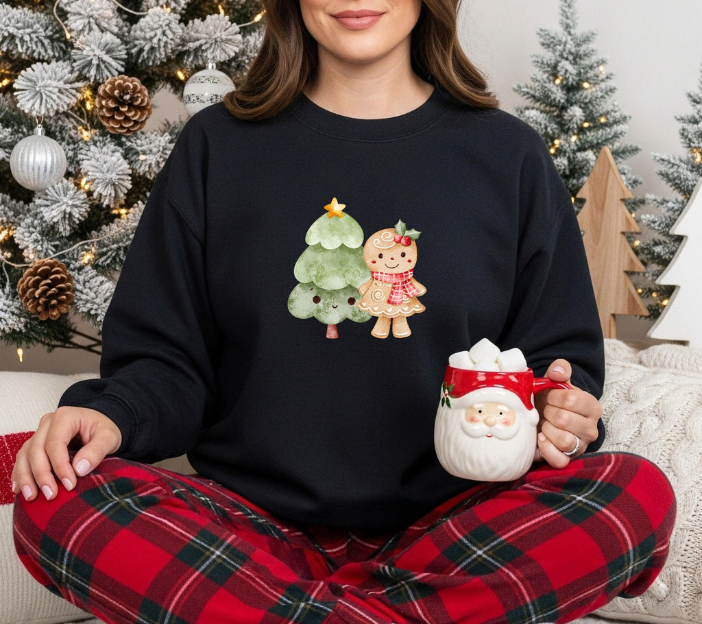 Pärchen Pullover Weihnachten, Lebkuchenmann & Frau Sweatshirt, Partner Geschenk Weihnachten, Matching Christmas Sweater Couple, Geschenkidee