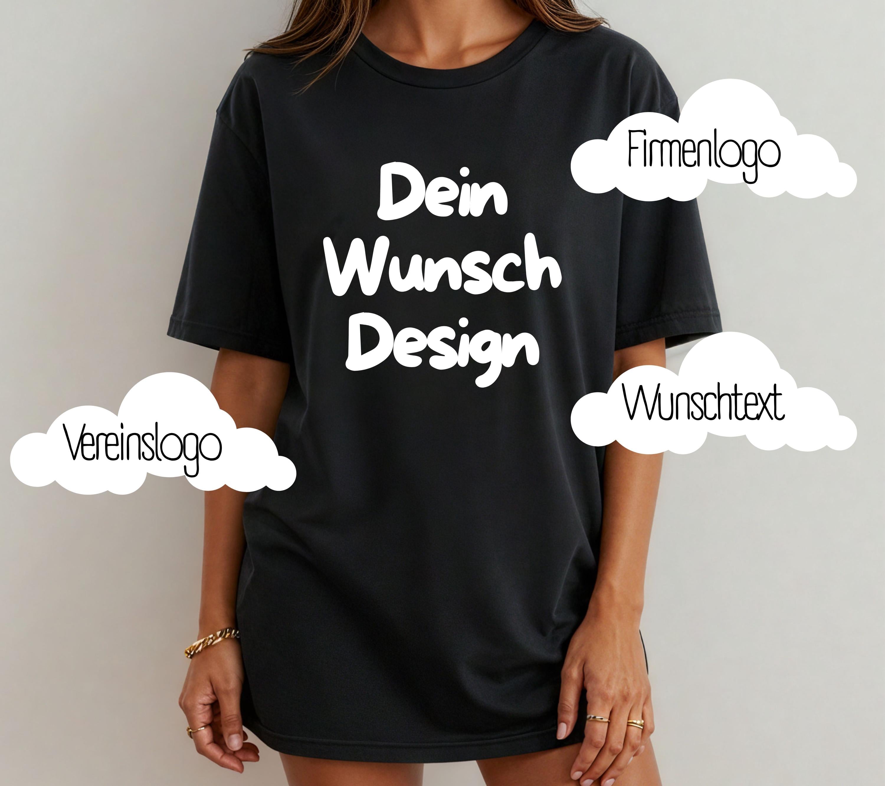 Logo Shirt, Personalisiertes Shirt eigenes Logo / Wunschtext, Firmenlogo, Eigenes Design, Vereinslogo, T shirt bedrucken, Foto Shirt unisex