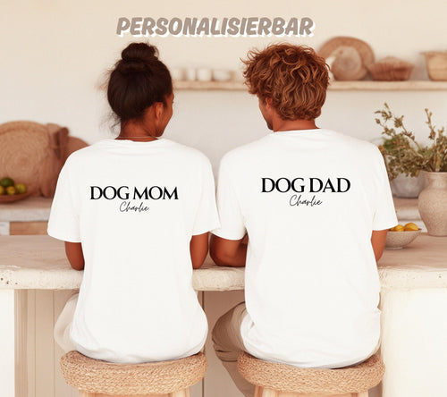 Dog Mom Shirt, Hundepapa, Hundemama, Dog Tshirt, personalisiertes Shirt, Geschenk Hundepapa, Hundeliebhaber, Hundebesitzer, Haustier Name