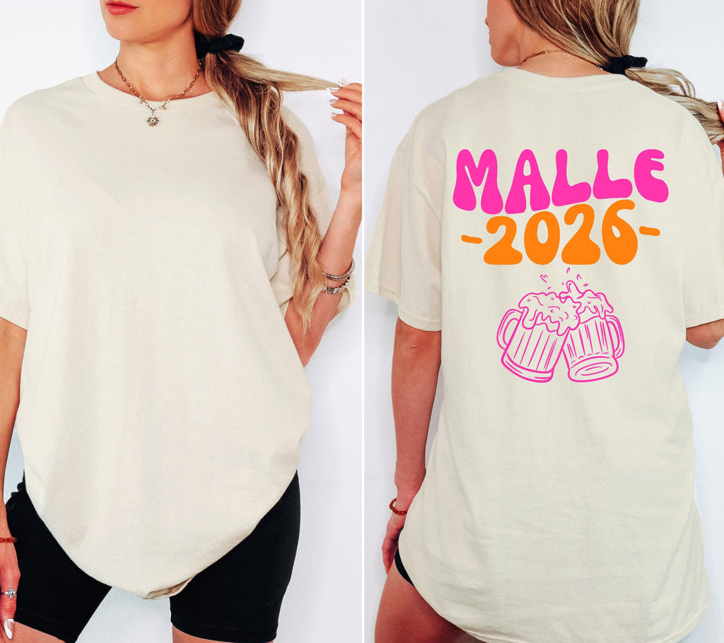 Malle Shirt, Malle 2026, Team Shirts, T Shirt personalisiert, Mallorca Shirts, Bier Shirt, Sauf T Shirt, Gruppenshirt, Backprint, Mädelstrip