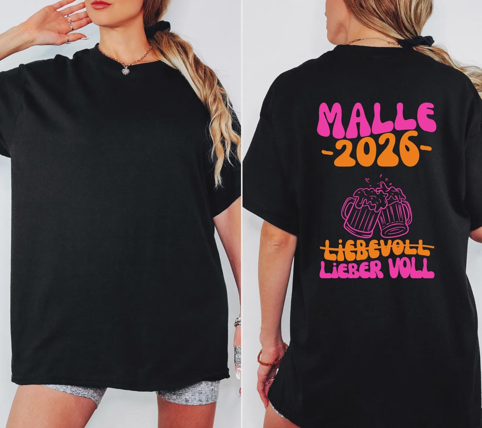 Malle Shirt, Backprint, Malle 2026, Malle Shirts, Malle T Shirt, personalisiert, Mallorca Shirts, Bier Shirt, Sauf T Shirt, Gruppenshirt