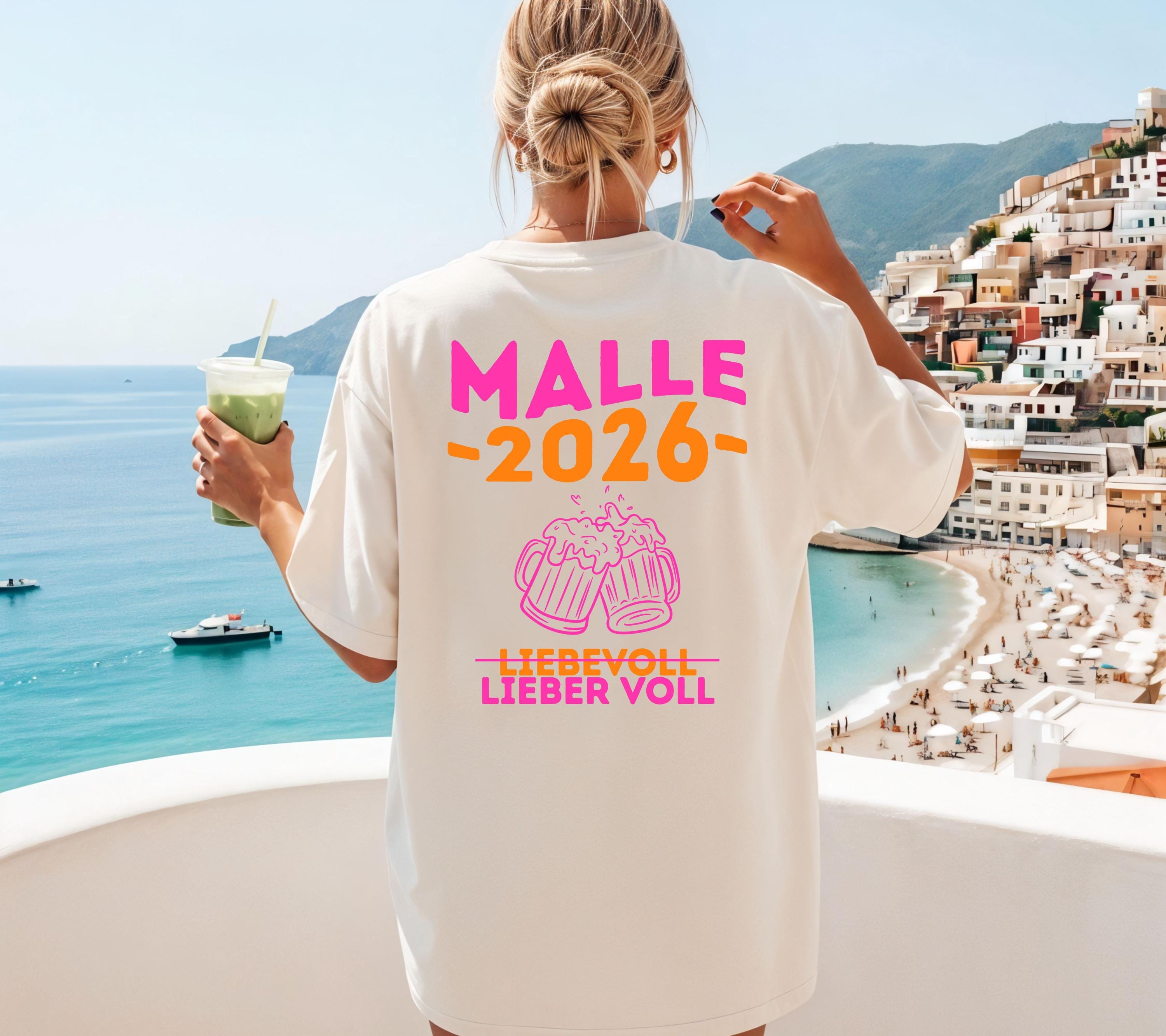 Malle Shirt, Backprint, Malle 2026, Malle Shirts, Malle T Shirt, personalisiert, Mallorca Shirts, Bier Shirt, Sauf T Shirt, Gruppenshirt
