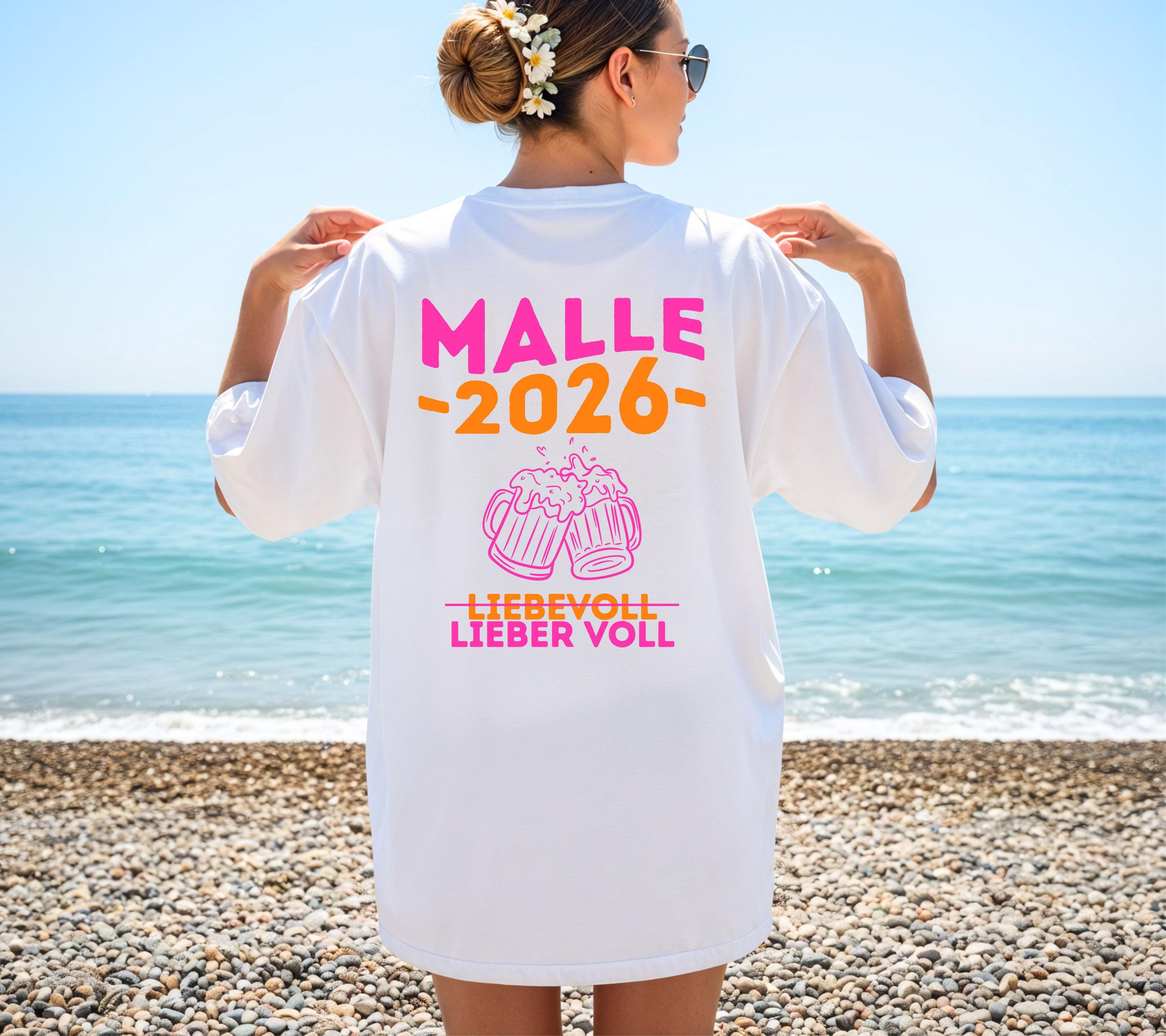Malle Shirt, Backprint, Malle 2026, Malle Shirts, Malle T Shirt, personalisiert, Mallorca Shirts, Bier Shirt, Sauf T Shirt, Gruppenshirt