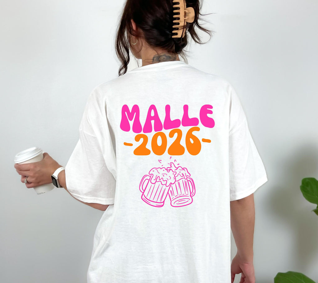 Malle Shirt, Malle 2026, Team Shirts, T Shirt personalisiert, Mallorca Shirts, Bier Shirt, Sauf T Shirt, Gruppenshirt, Backprint, Mädelstrip