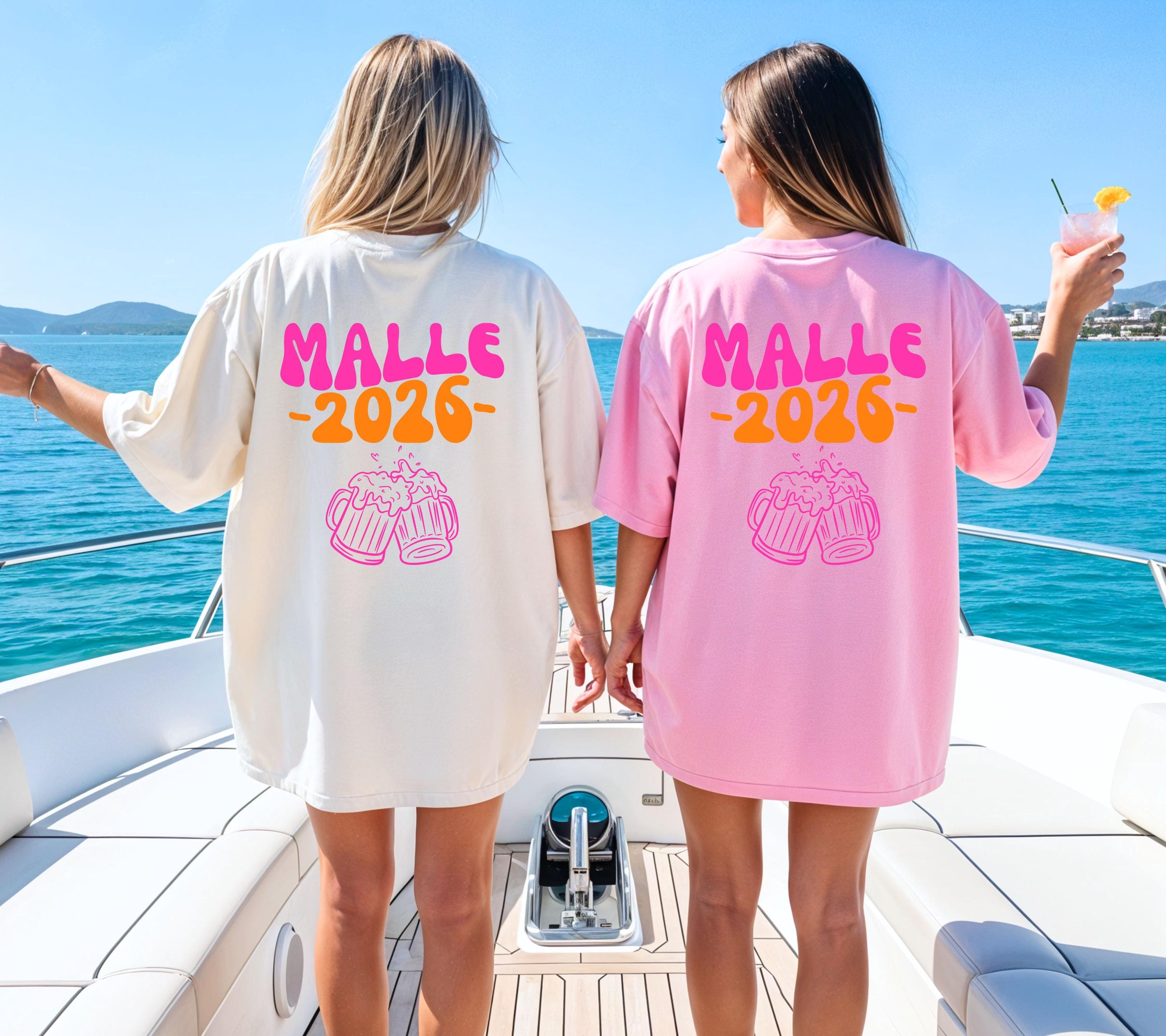 Malle Shirt, Malle 2026, Team Shirts, T Shirt personalisiert, Mallorca Shirts, Bier Shirt, Sauf T Shirt, Gruppenshirt, Backprint, Mädelstrip