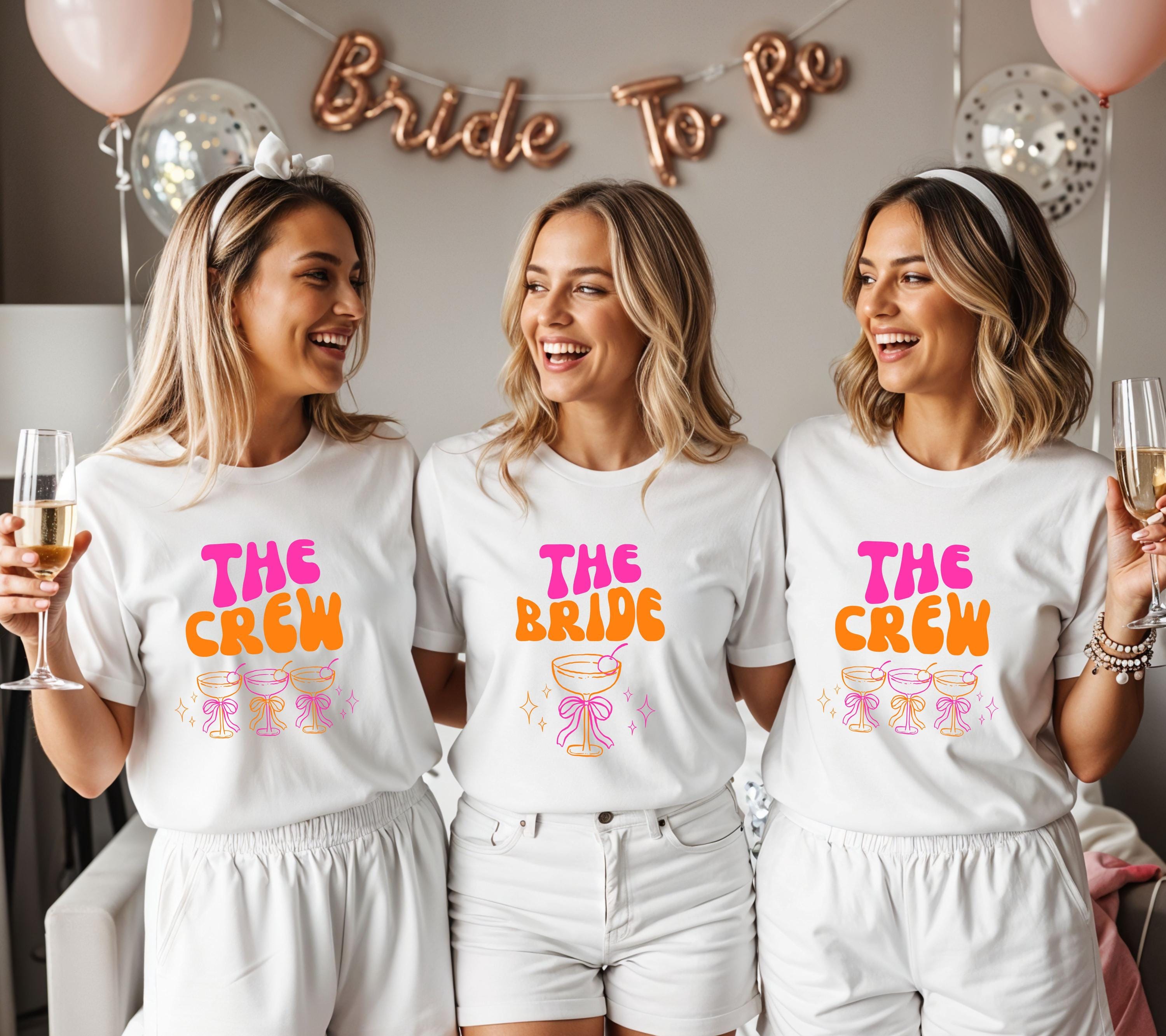 JGA Shirt, Junggesellenabschied Frau, JGA pink orange, Team Shirts, Braut Shirt, The Bride, JGA Frauen, Hochzeit, Accessoires, Geschenk Crew