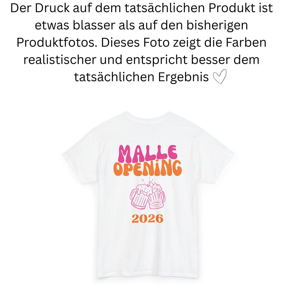 Malle Shirt, Opening, Malle 2026, Malle Shirts, Malle T Shirt, personalisiert, Mallorca Shirts, Bier Shirt, Sauf T Shirt, Gruppenshirt, Frau