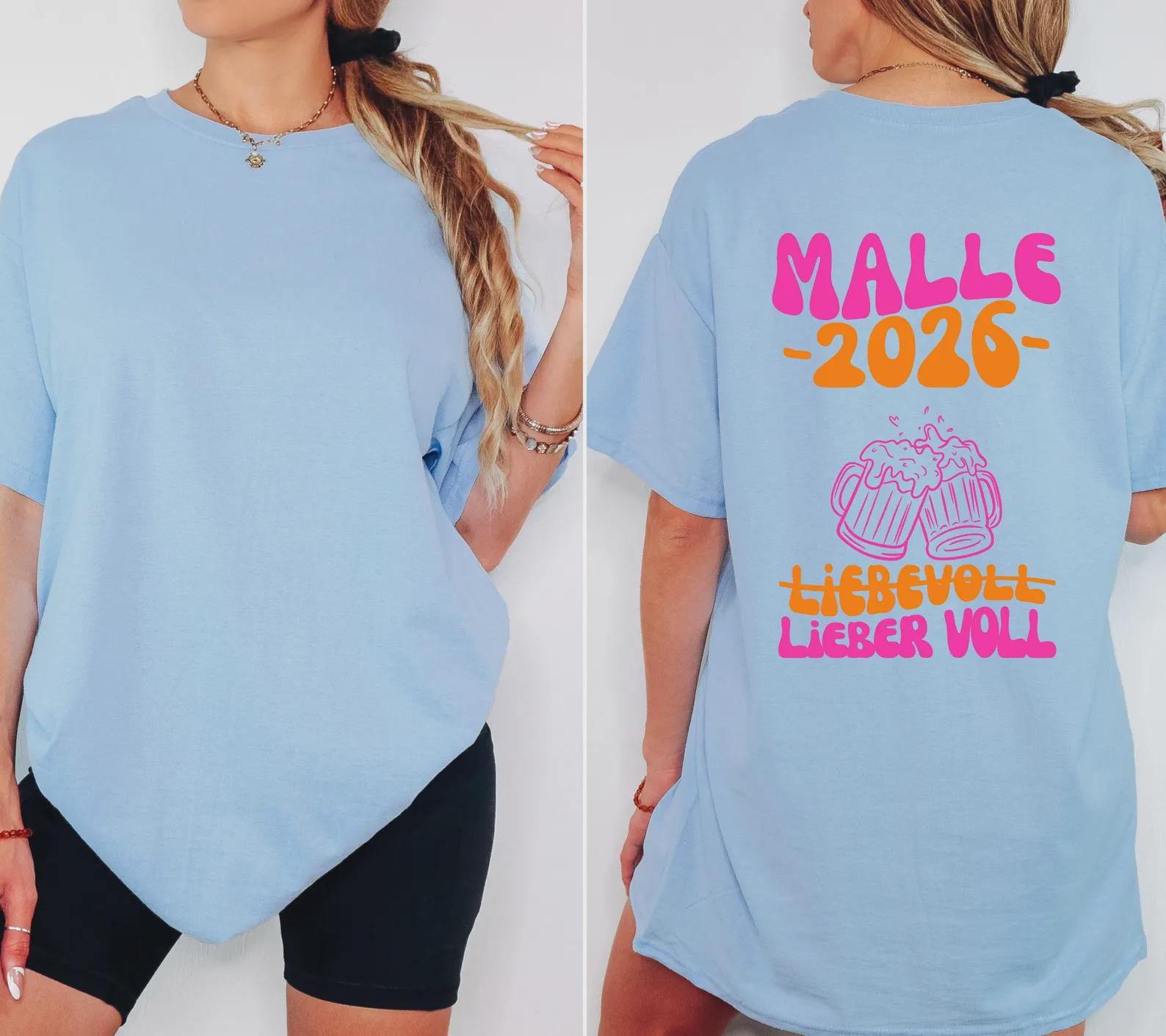 Malle Shirt, Backprint, Malle 2026, Malle Shirts, Malle T Shirt, personalisiert, Mallorca Shirts, Bier Shirt, Sauf T Shirt, Gruppenshirt