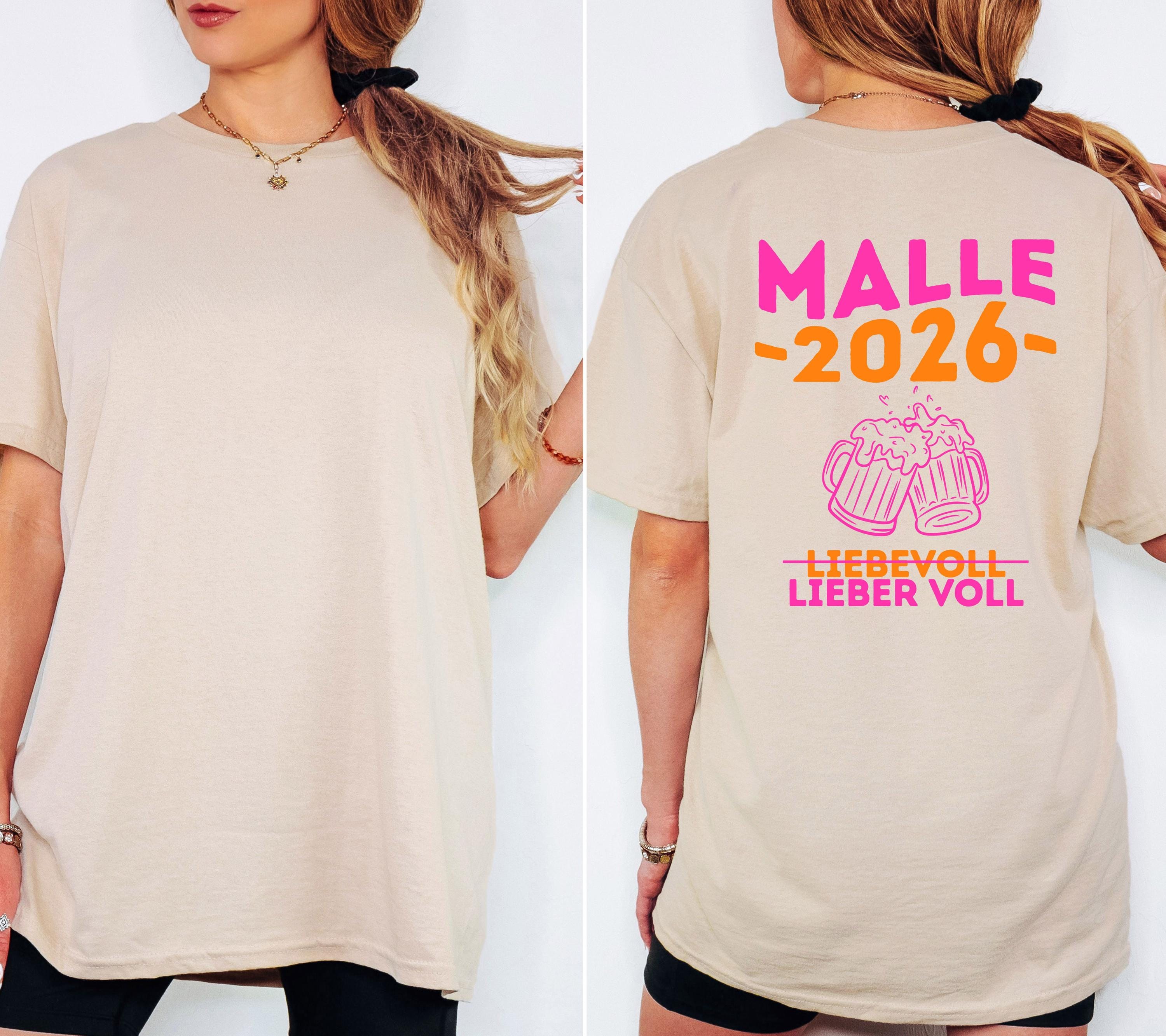 Malle Shirt, Backprint, Malle 2026, Malle Shirts, Malle T Shirt, personalisiert, Mallorca Shirts, Bier Shirt, Sauf T Shirt, Gruppenshirt