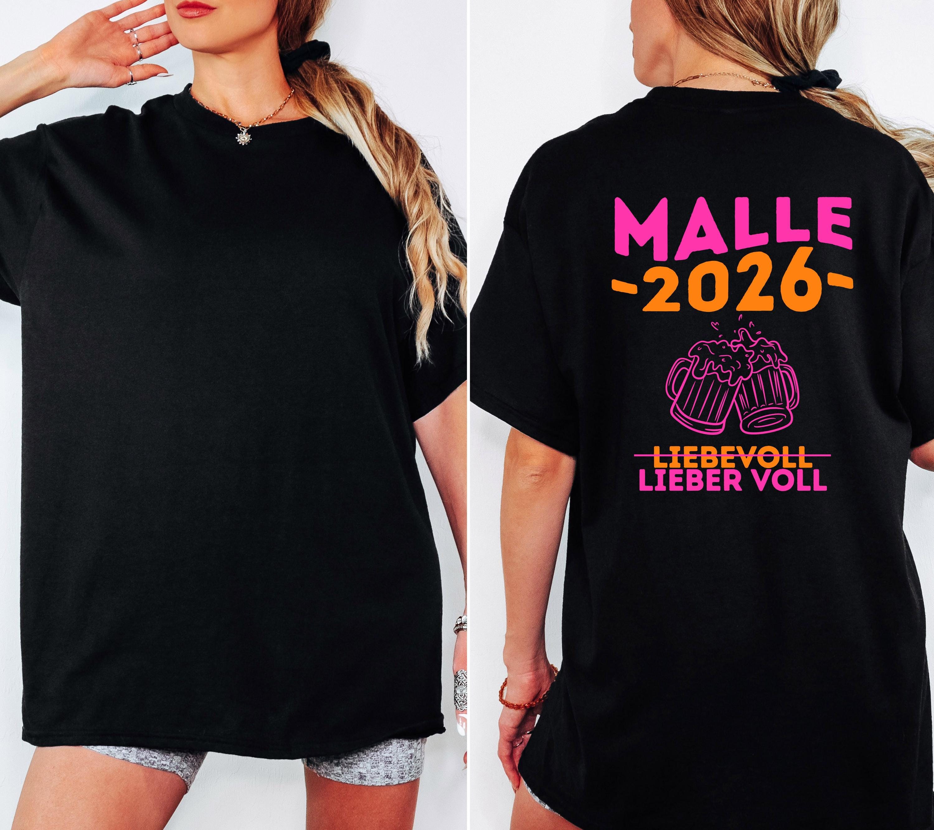 Malle Shirt, Backprint, Malle 2026, Malle Shirts, Malle T Shirt, personalisiert, Mallorca Shirts, Bier Shirt, Sauf T Shirt, Gruppenshirt