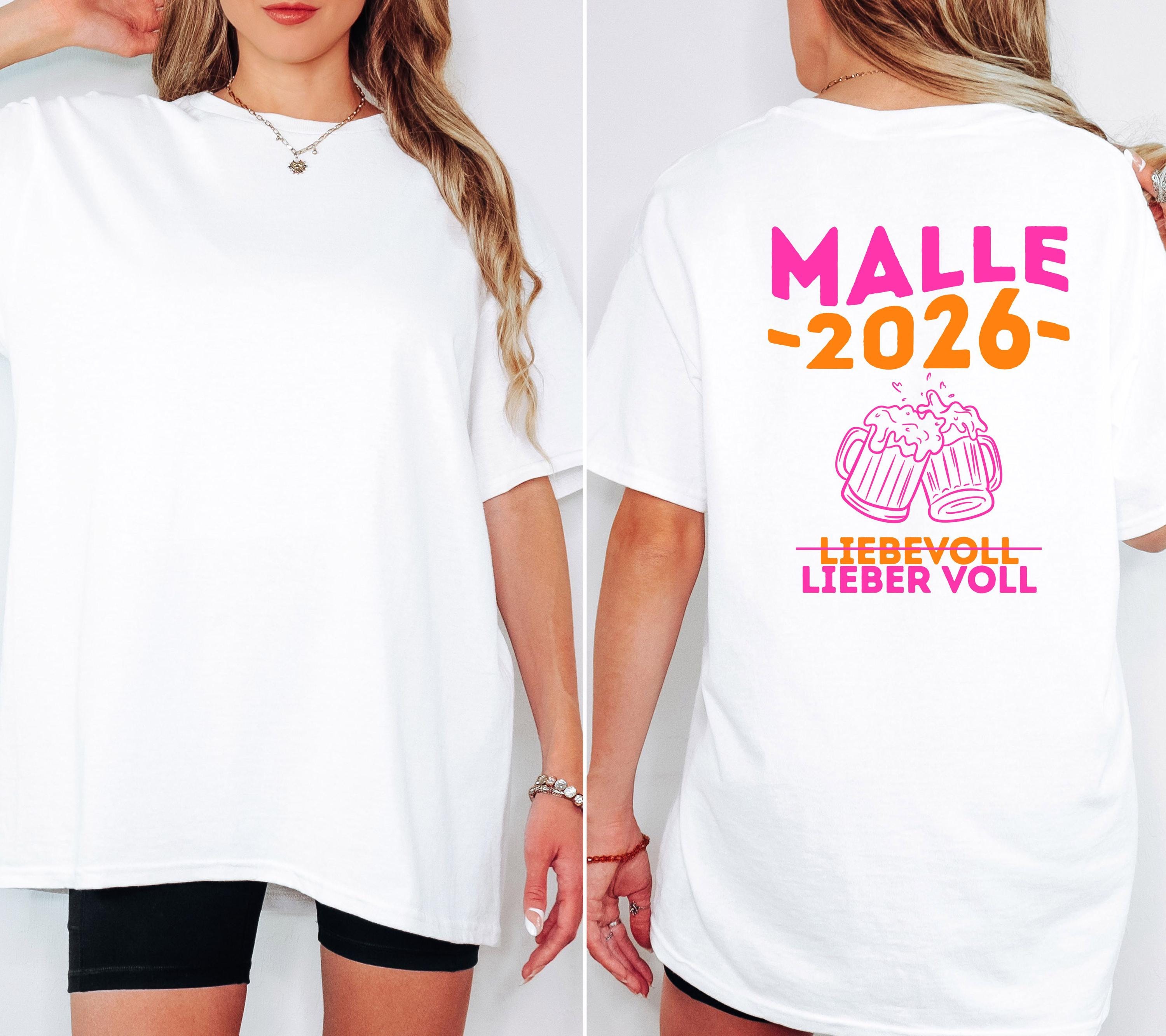 Malle Shirt, Backprint, Malle 2026, Malle Shirts, Malle T Shirt, personalisiert, Mallorca Shirts, Bier Shirt, Sauf T Shirt, Gruppenshirt