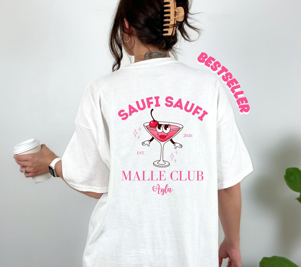 Malle Shirt, Backprint, Malle 2026, Malle Shirts, Malle TShirts, personalisiert, Mallorca t Shirts, Bier Shirt, Sauf T Shirt, Gruppenshirt