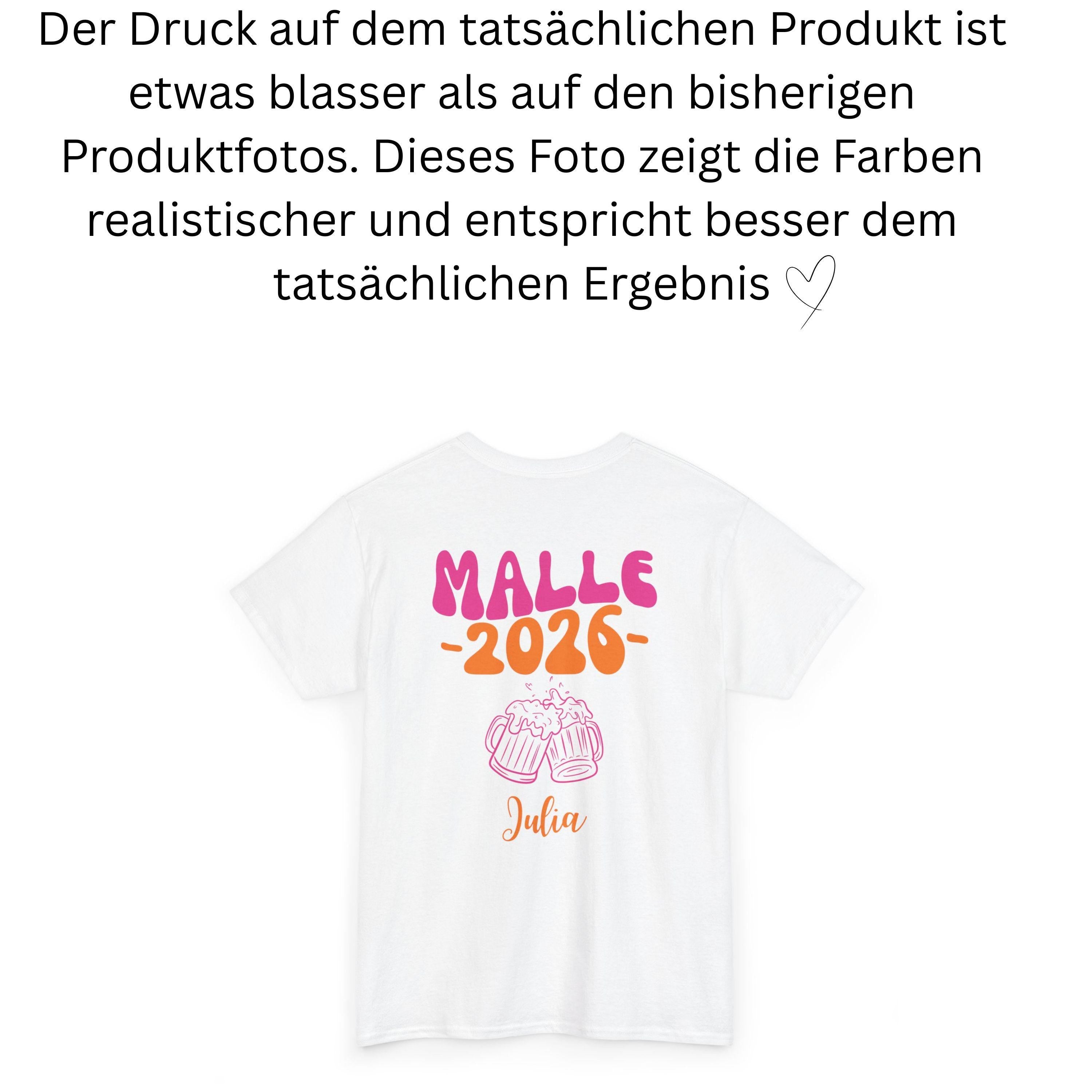Malle T Shirt, Backprint, Malle 2026, Malle Shirts, Malle TShirts, personalisiert, Mallorca Shirts, Bier Shirt, Sauf T Shirt, Gruppenshirt