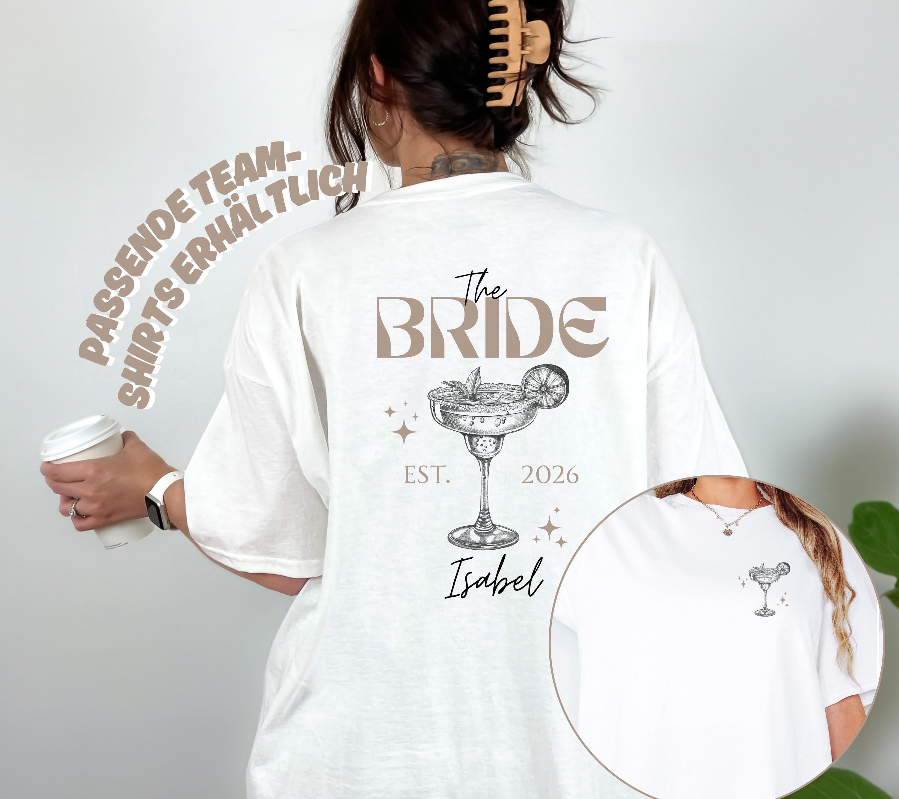 JGA Shirt 2026, Junggesellinnenabschied Shirts, personalisiert, Braut, Team Shirts, Bride Shirt, JGA Frauen, Gruppen T Shirt, Crew, Damen