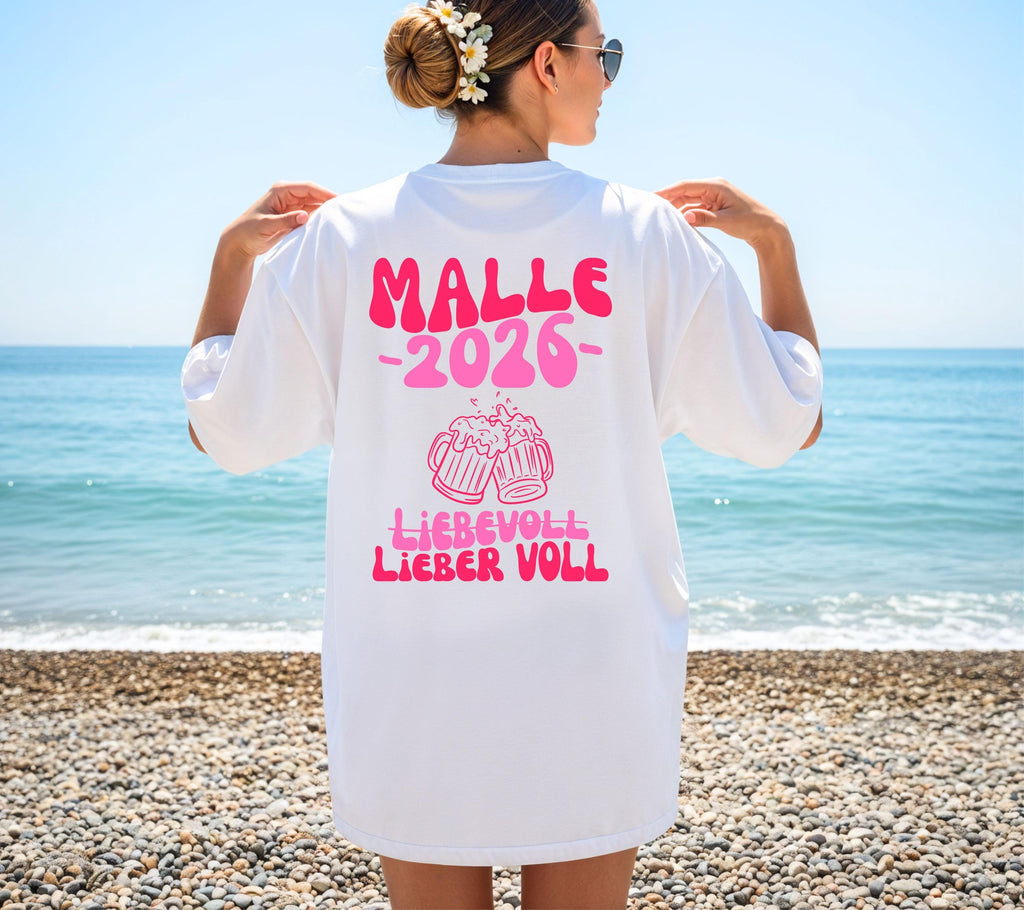Malle Shirt, Backprint, Malle 2026, Malle Shirts, Malle T Shirt, personalisiert, Mallorca Shirts, Bier Shirt, Sauf T Shirt, Gruppenshirt
