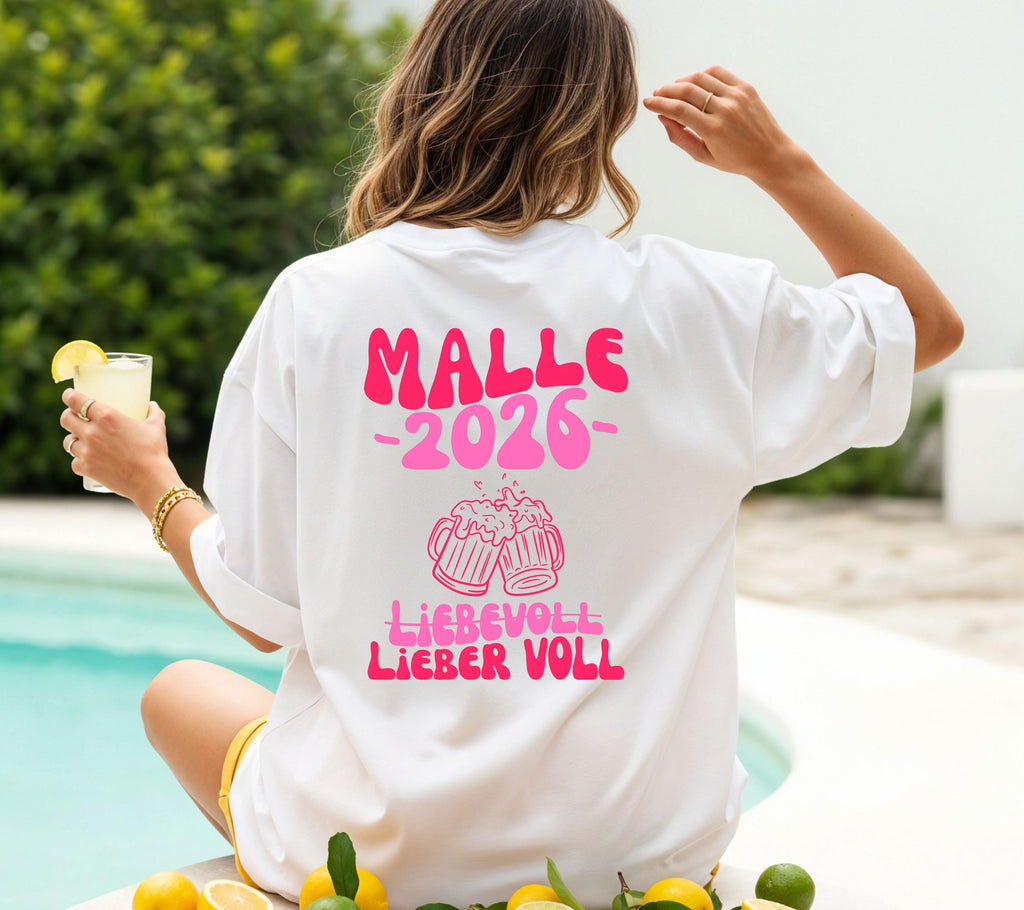 Malle Shirt, Backprint, Malle 2026, Malle Shirts, Malle T Shirt, personalisiert, Mallorca Shirts, Bier Shirt, Sauf T Shirt, Gruppenshirt